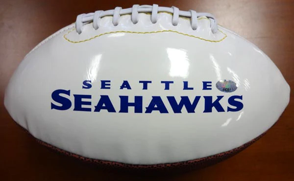 Jacob Green Autographed White Logo Football Seattle Seahawks MCS Holo Stock #82241 - Image 4