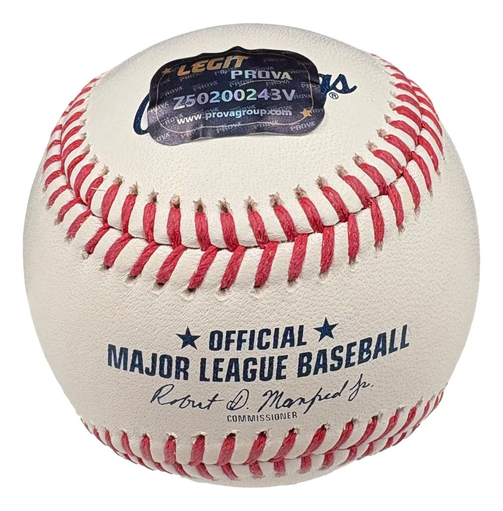 Jacob Misiorowski Brewers Signed Official MLB Baseball The Miz Prova Hologram - Image 2