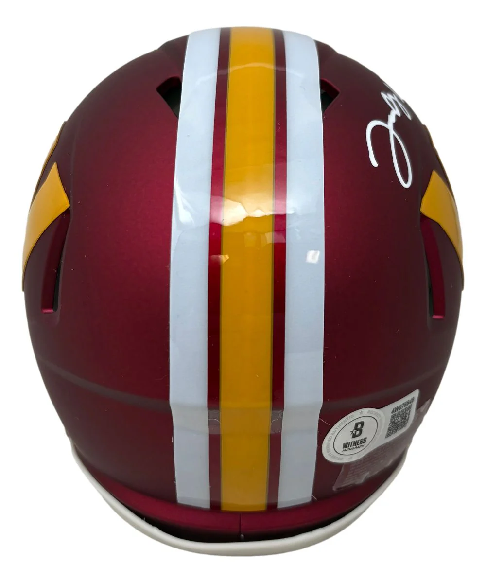 Jacory Croskey-Merritt Signed Washington Commanders Mini Speed Helmet BAS - Image 2