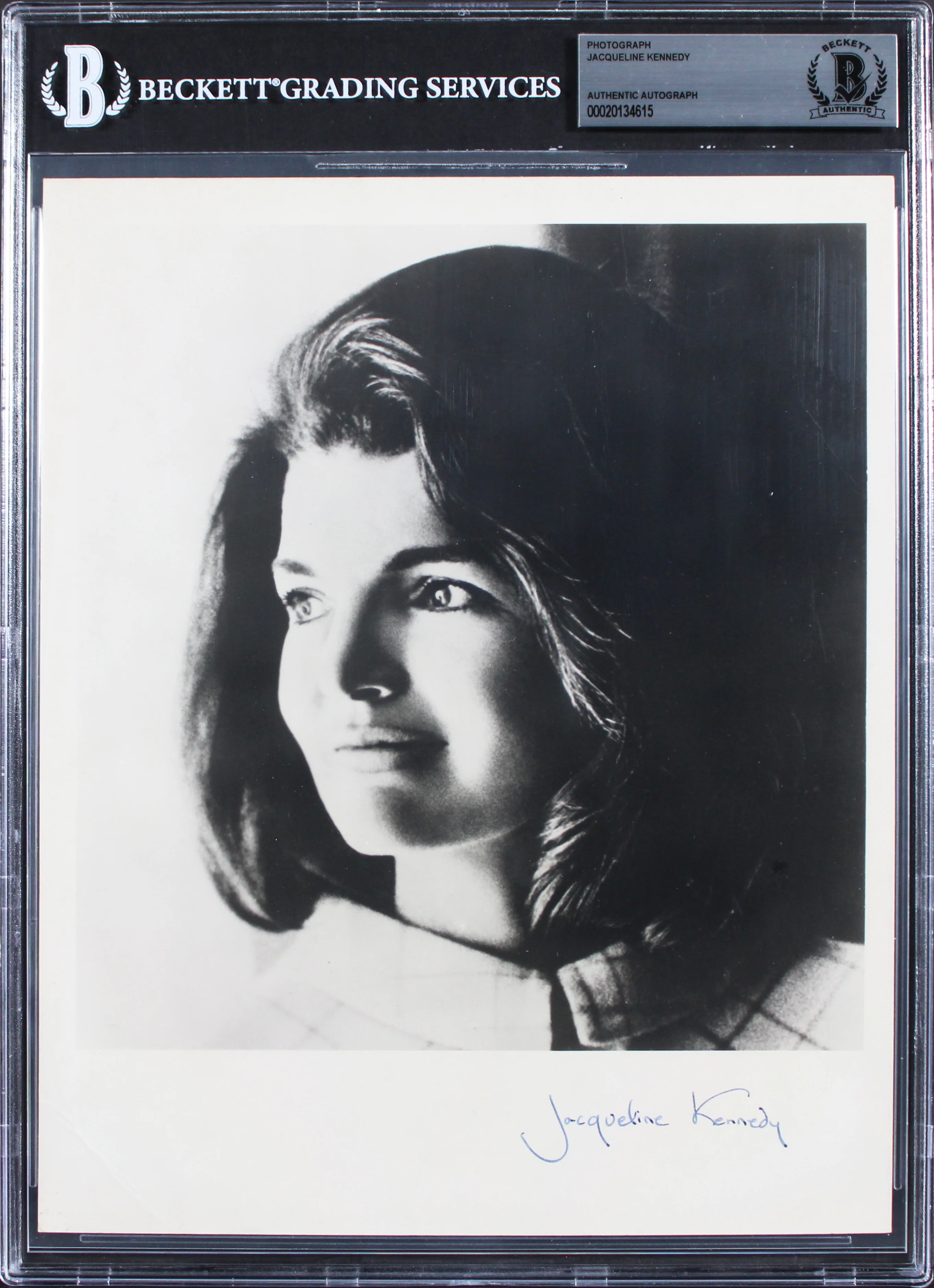 Jacqueline Kennedy Onassis Authentic Signed 8x10 Black & White Photo BAS Slabbed - Image 2