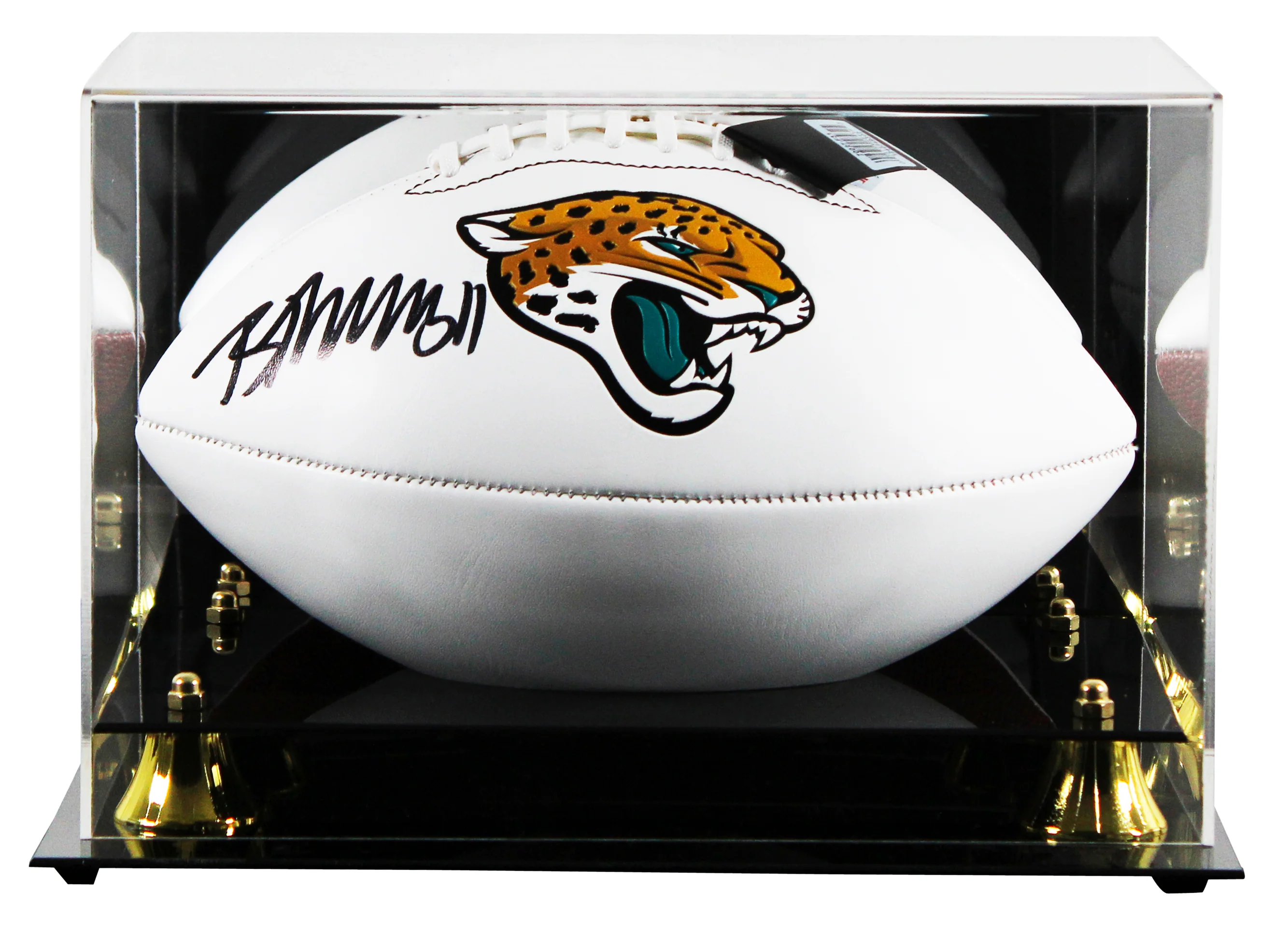 Jaguars Brian Thomas Jr. Signed White Panel Logo Football W/ Case Fanatics - Image 2