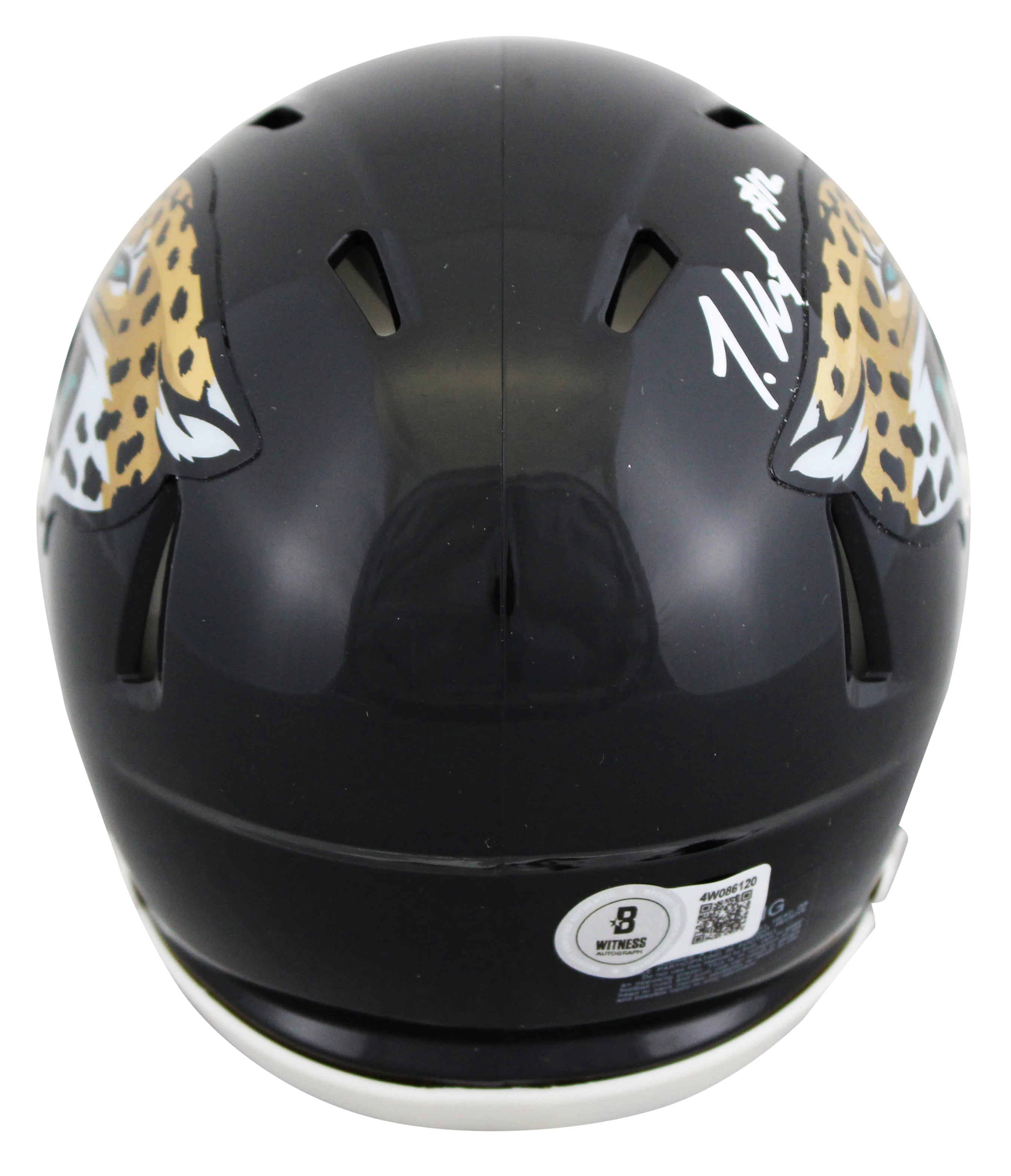 Jaguars Travis Hunter Authentic Signed Speed Mini Helmet W/ Case BAS Witnessed - Image 4