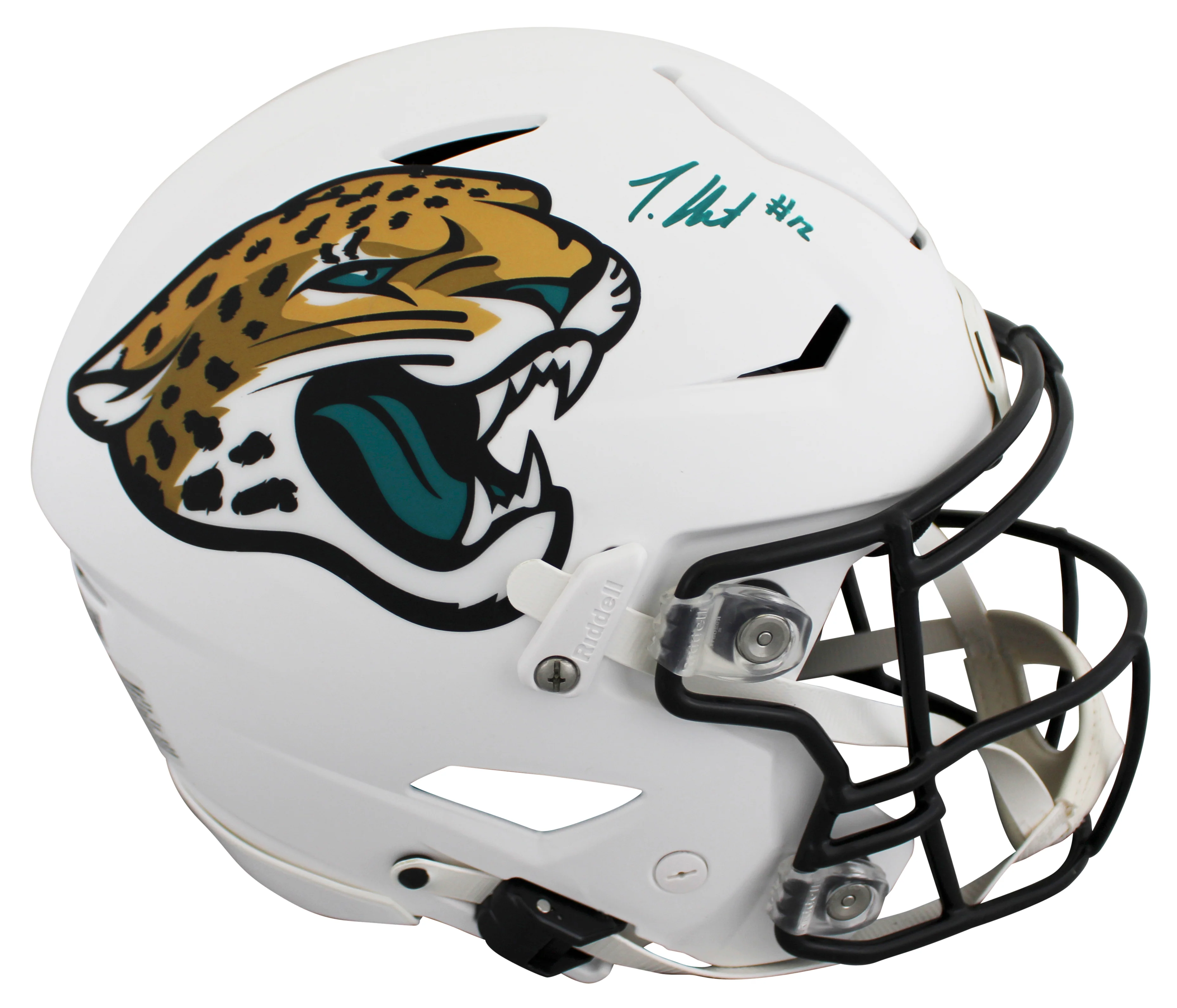 Jaguars Travis Hunter Signed 2024 On-Field Alt Speed Flex Full Size Helmet BAS W - Image 2