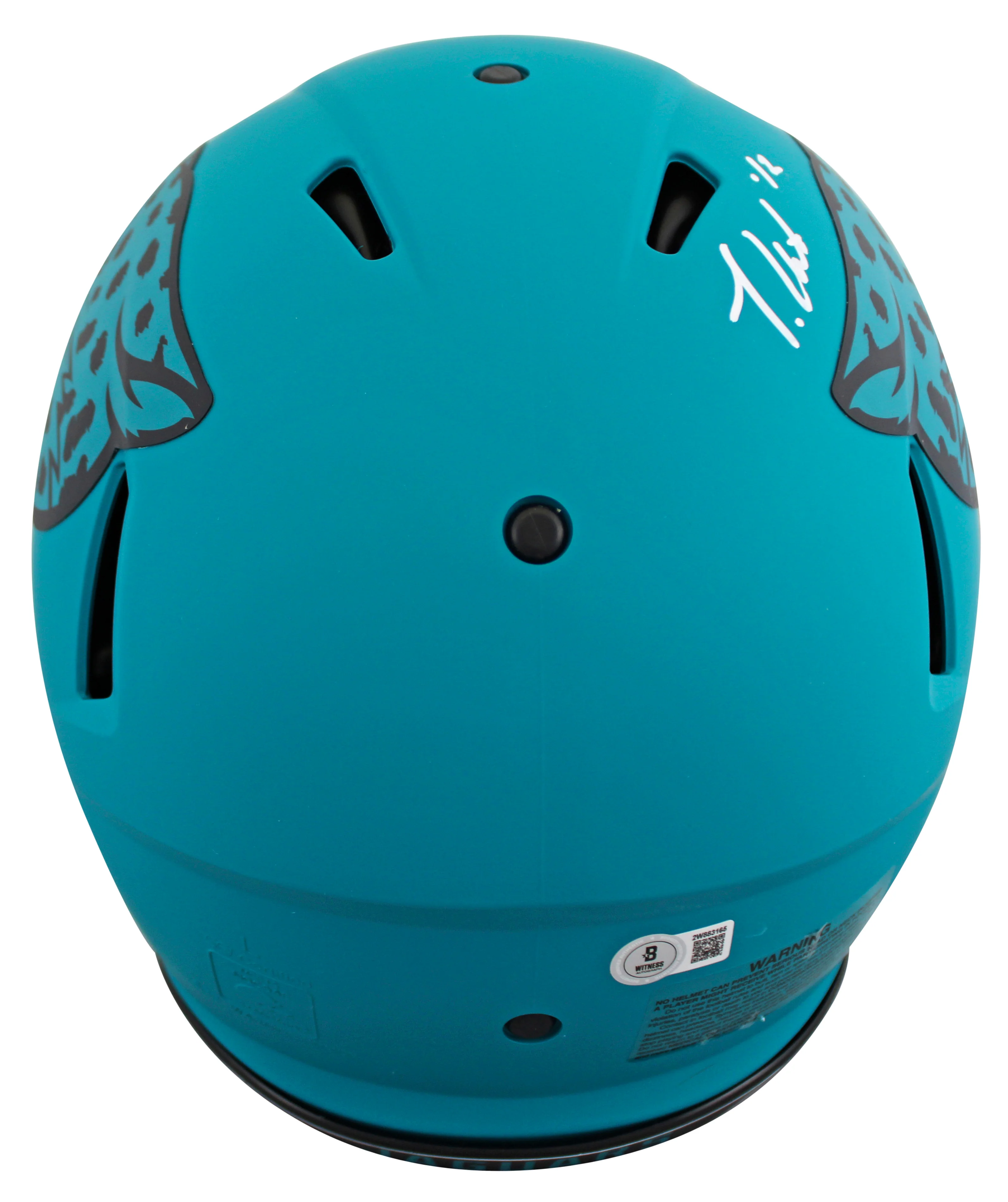 Jaguars Travis Hunter Signed Rave Full Size Speed Proline Helmet BAS Witnessed - Image 3