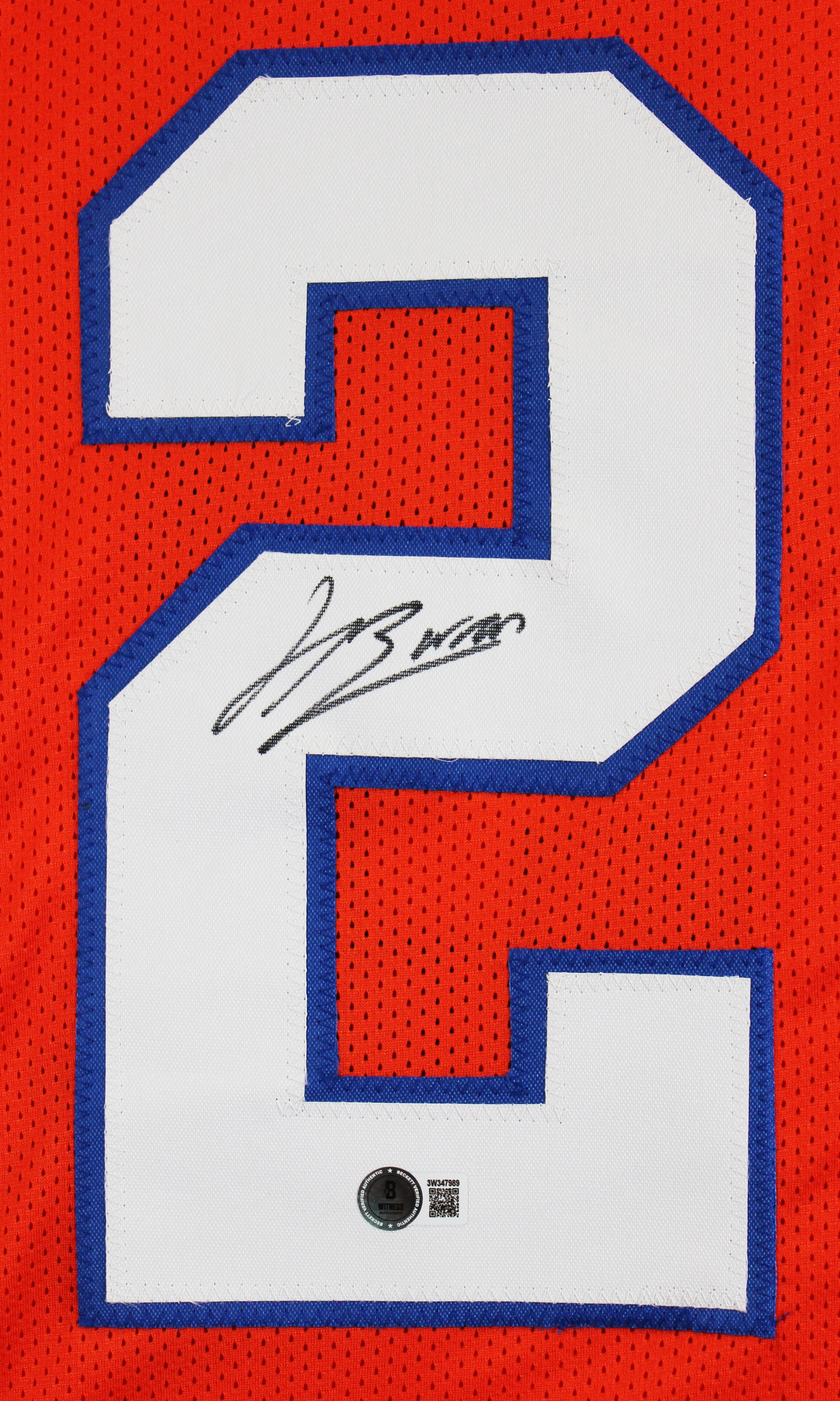 Jahdae Barron Authentic Signed Orange Pro Style Jersey Autographed BAS Witnessed - Image 3