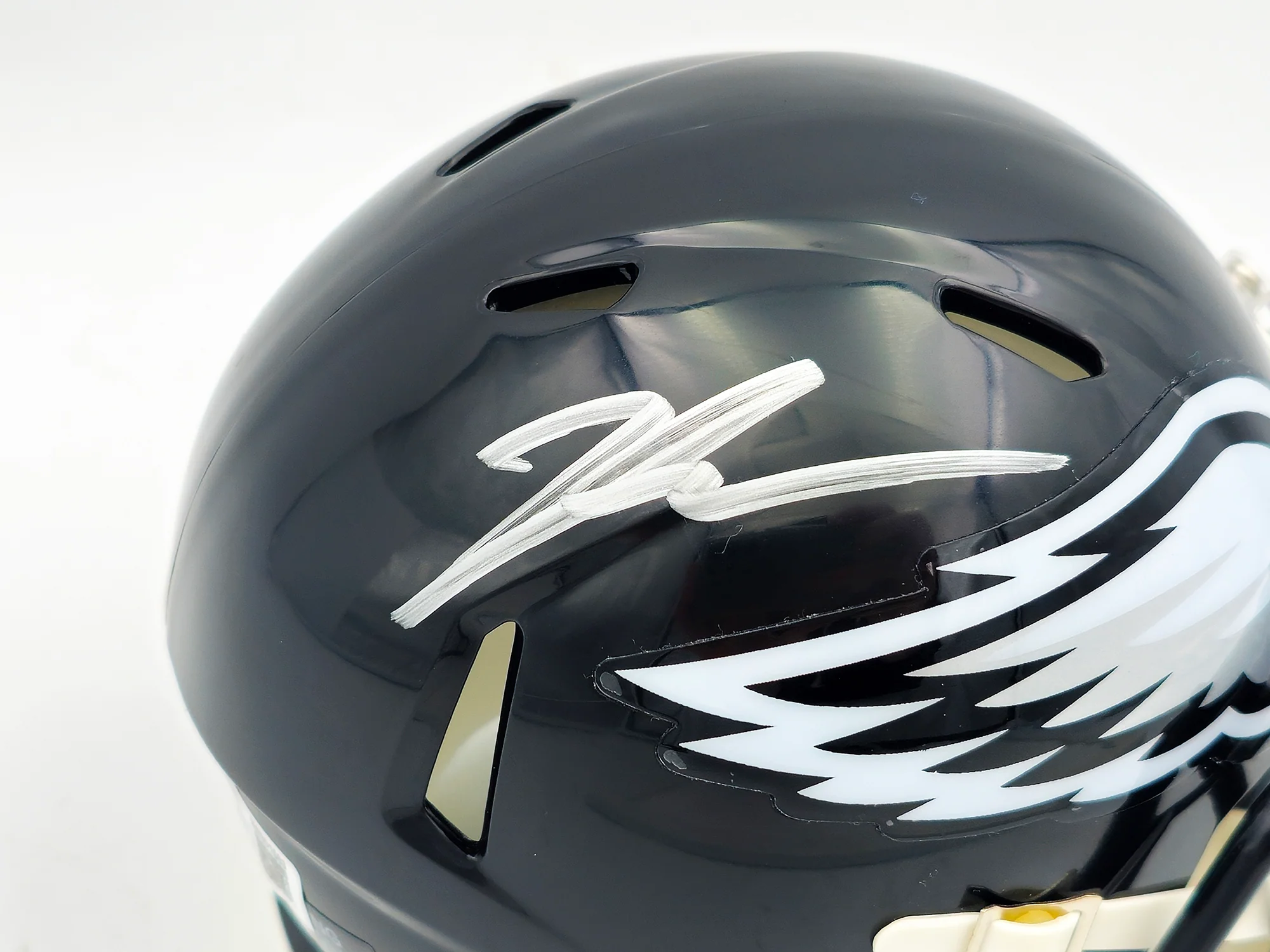 Jalen Carter Autographed Philadelphia Eagles 2022 Alternate Black Speed Mini Helmet Beckett BAS Witness Stock #238569 - Image 2