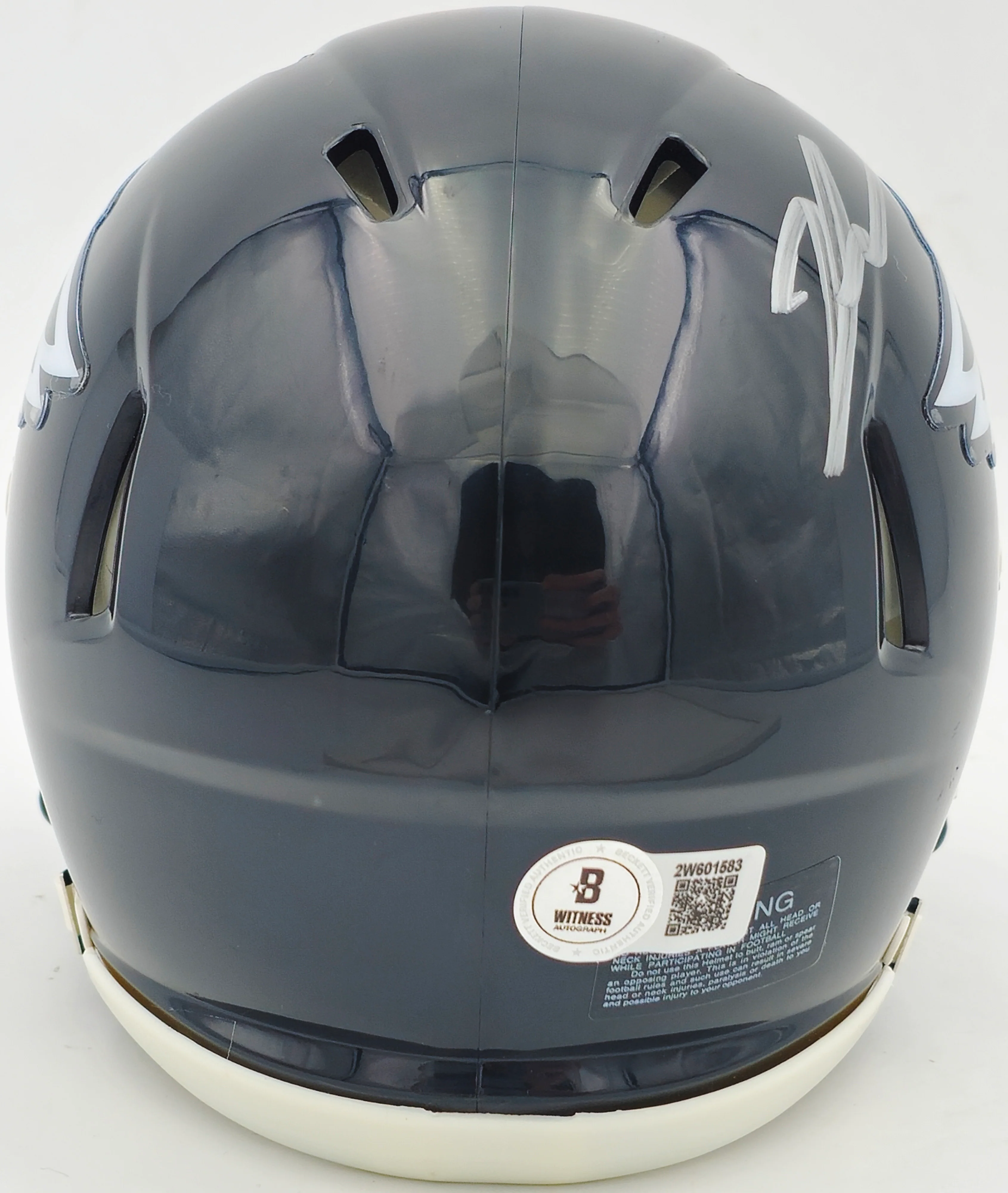 Jalen Carter Autographed Philadelphia Eagles 2022 Alternate Black Speed Mini Helmet Beckett BAS Witness Stock #238569 - Image 4