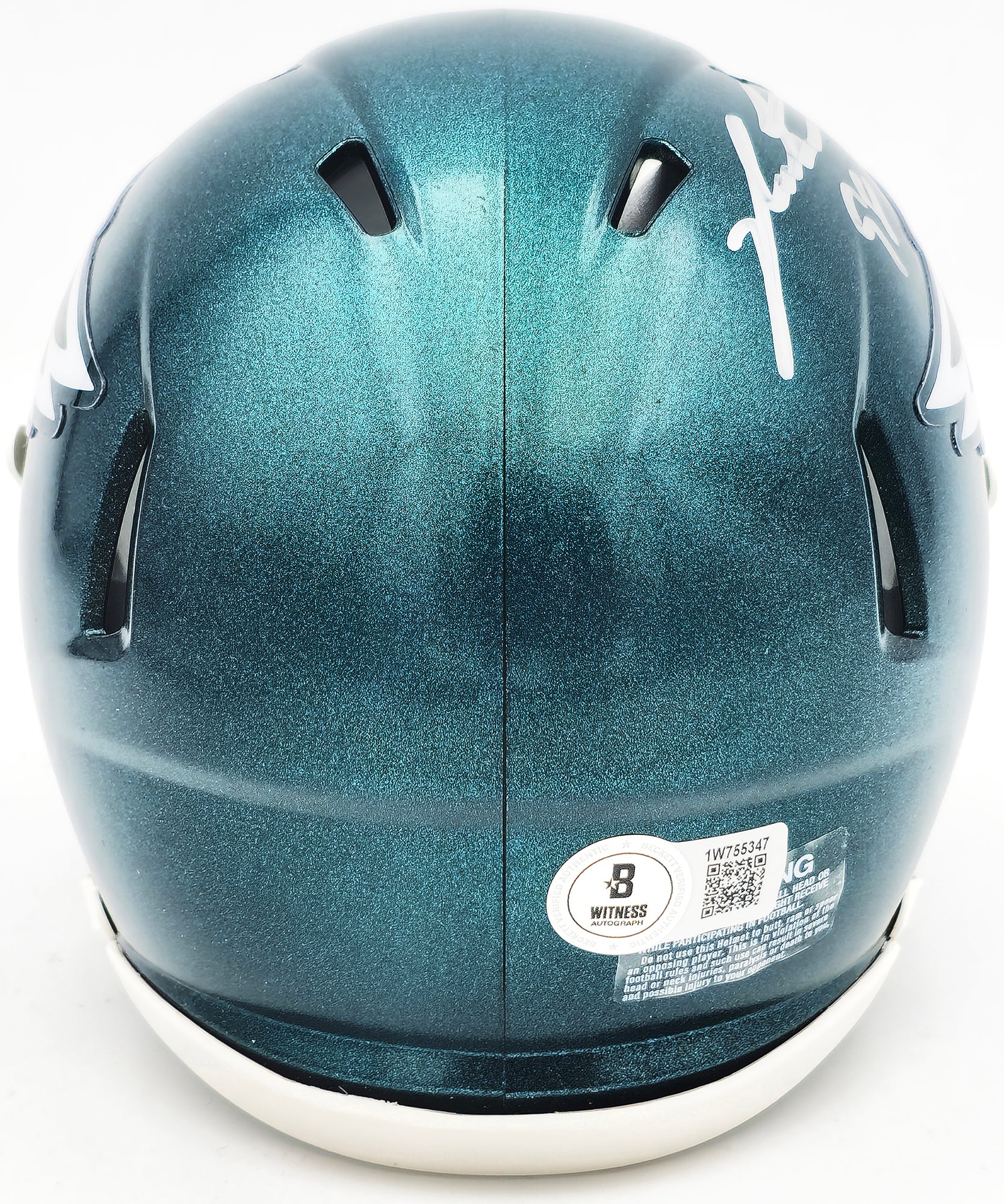Jalen Carter Autographed Philadelphia Eagles Green Speed Mini Helmet Beckett BAS Witness Stock #229519 - Image 4
