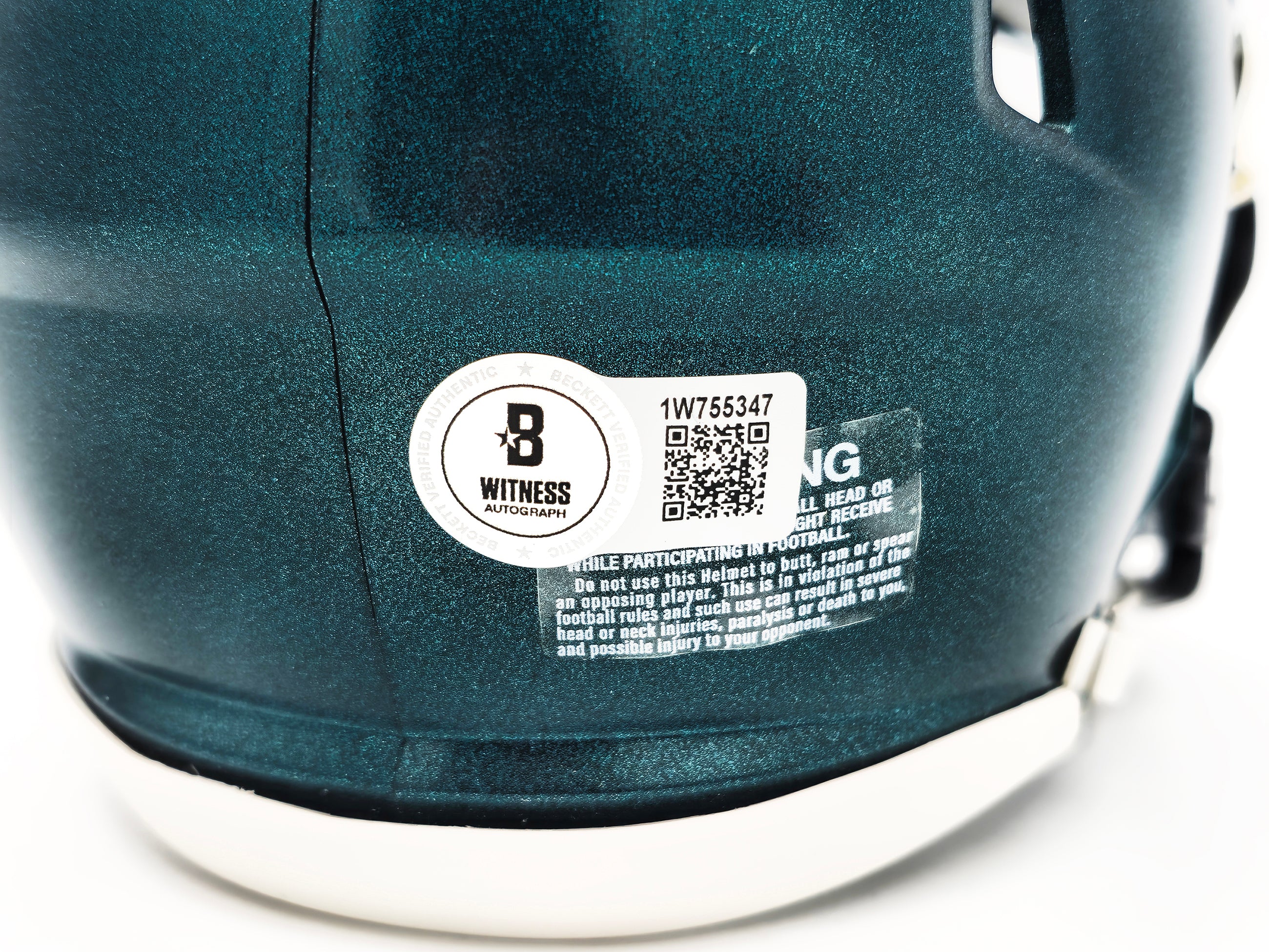 Jalen Carter Autographed Philadelphia Eagles Green Speed Mini Helmet Beckett BAS Witness Stock #229519 - Image 5