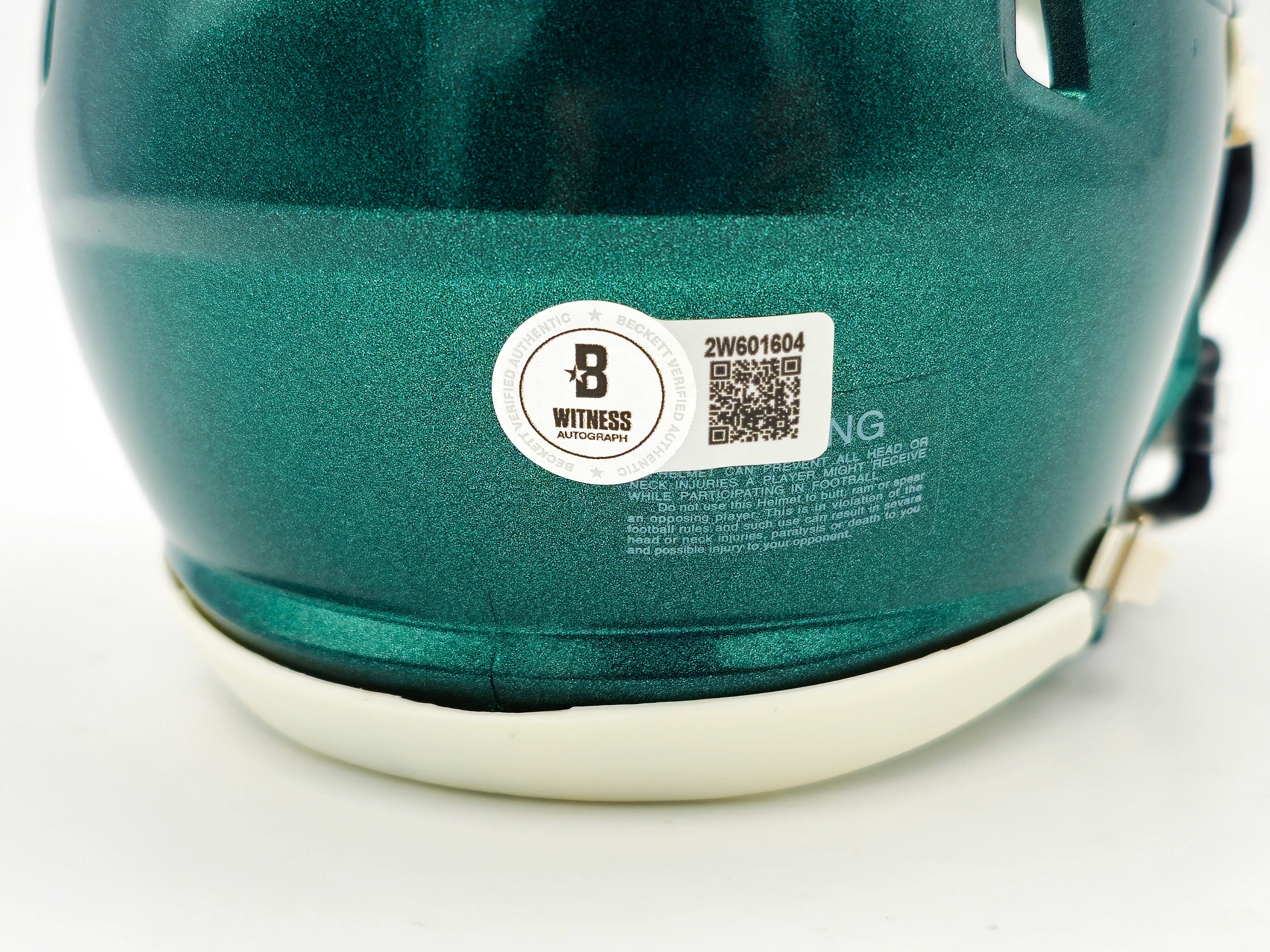 Jalen Carter Autographed Philadelphia Eagles Green Speed Mini Helmet Beckett BAS Witness Stock #238567 - Image 5
