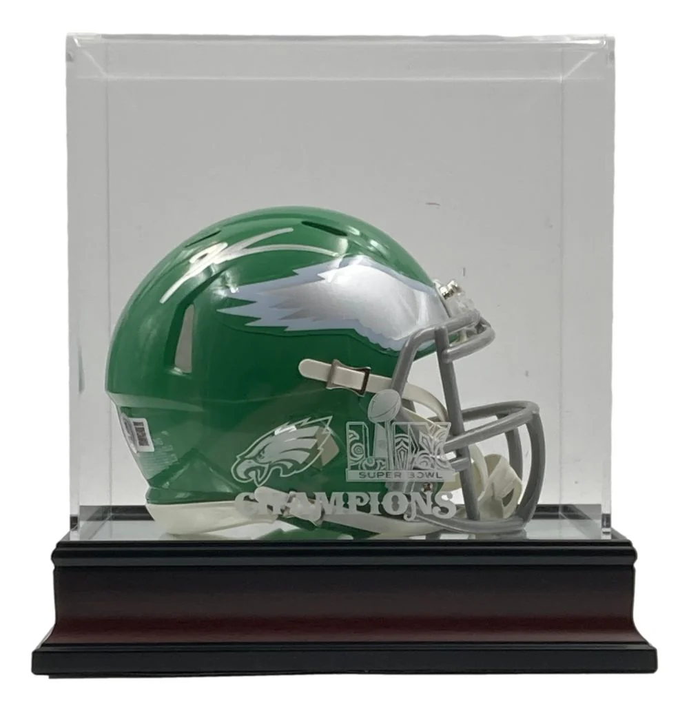 Jalen Carter Signed Eagles Kelly Green Mini Helmet BAS w/ Super Bowl 59 LIX Case