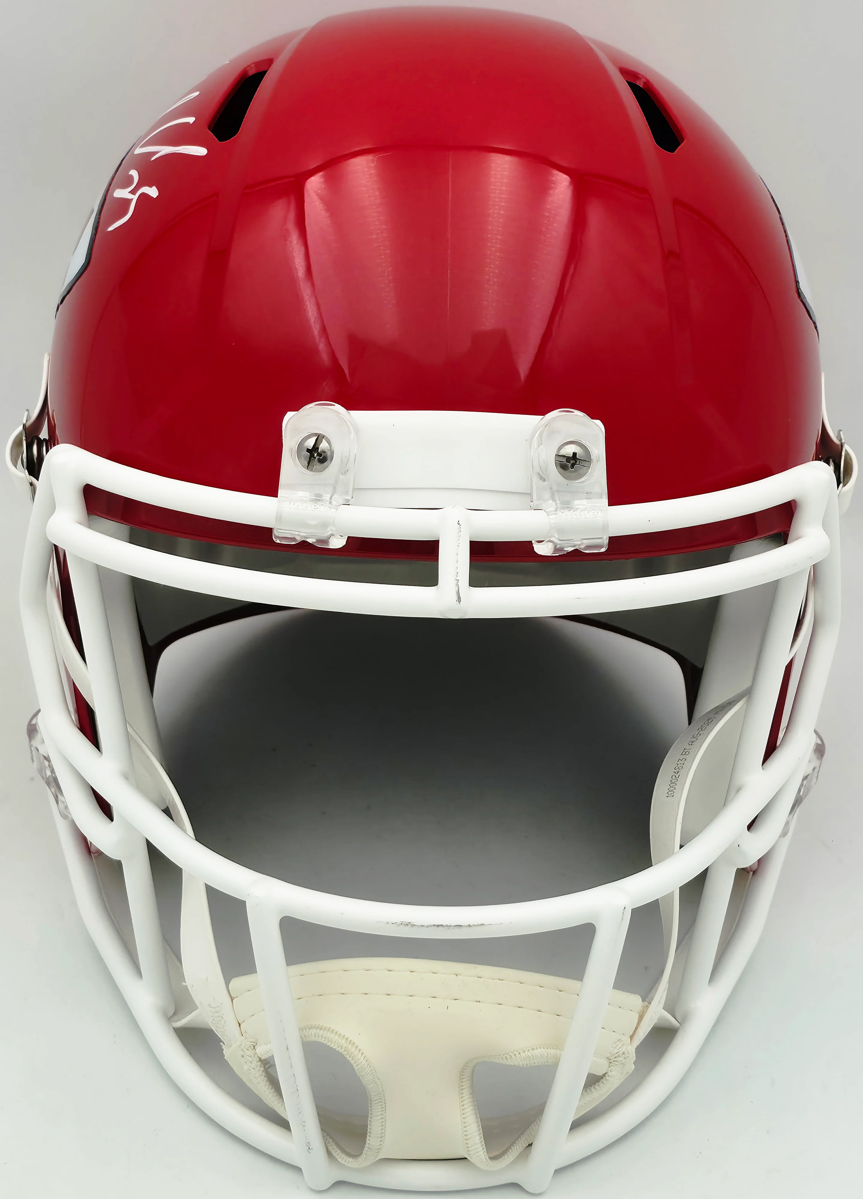 Jamaal Charles Autographed Kansas City Chiefs Red Full Size Speed Replica Helmet Beckett BAS Witness Stock #260051 - Image 3