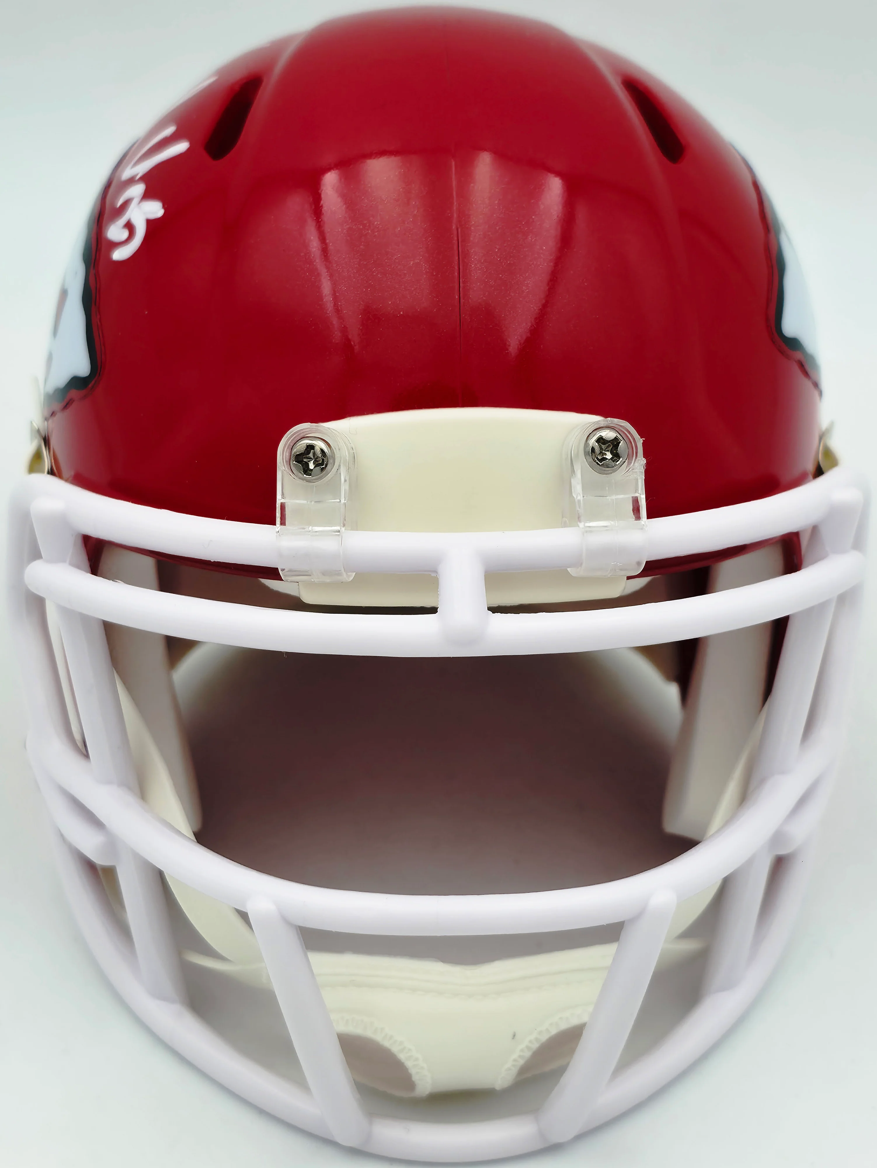 Jamaal Charles Autographed Kansas City Chiefs Red Speed Mini Helmet Beckett BAS Witness Stock #260052 - Image 3