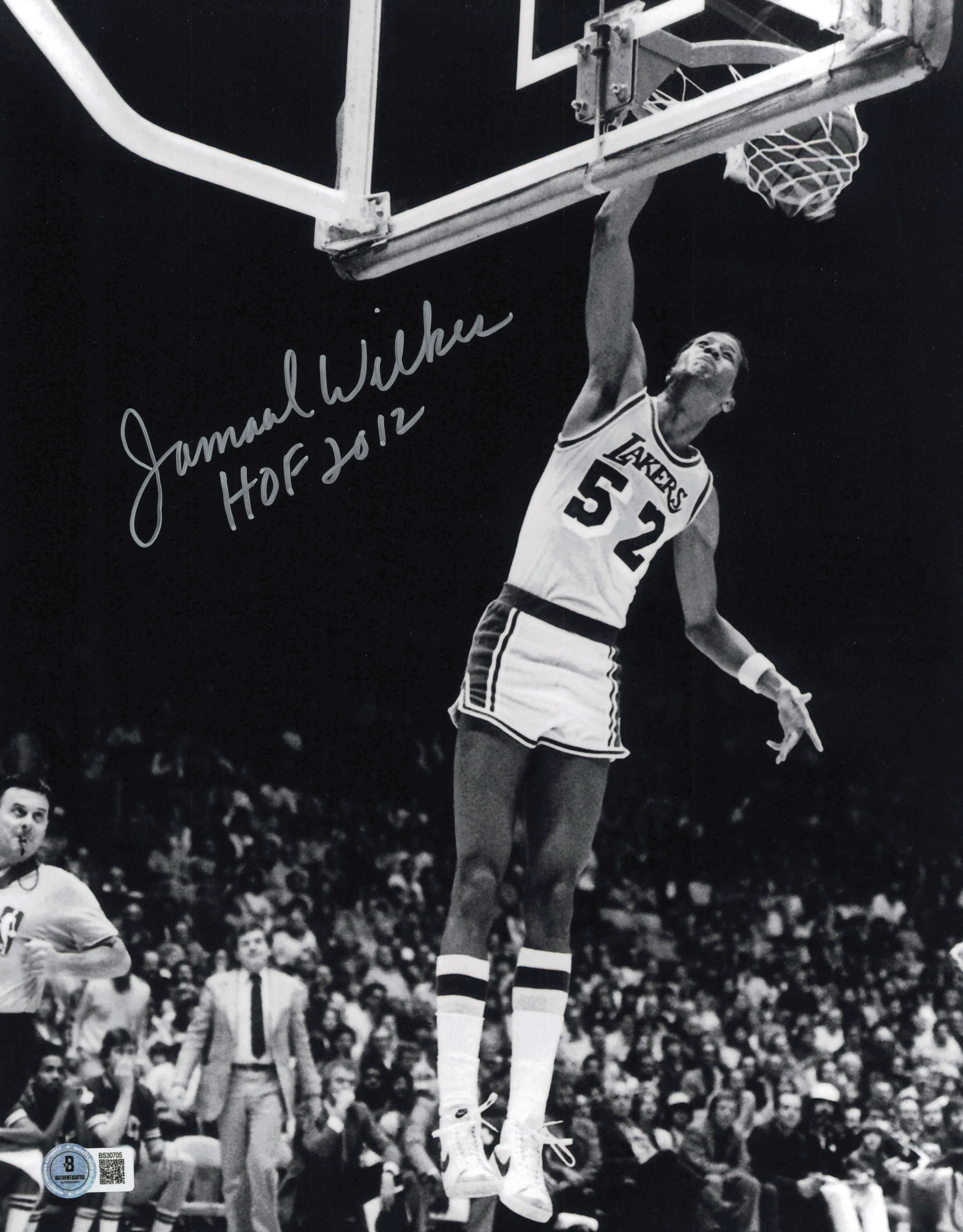 Jamaal Wilkes Autographed 11x14 Photo Los Angeles Lakers "HOF 2012" Beckett BAS QR #SB30705