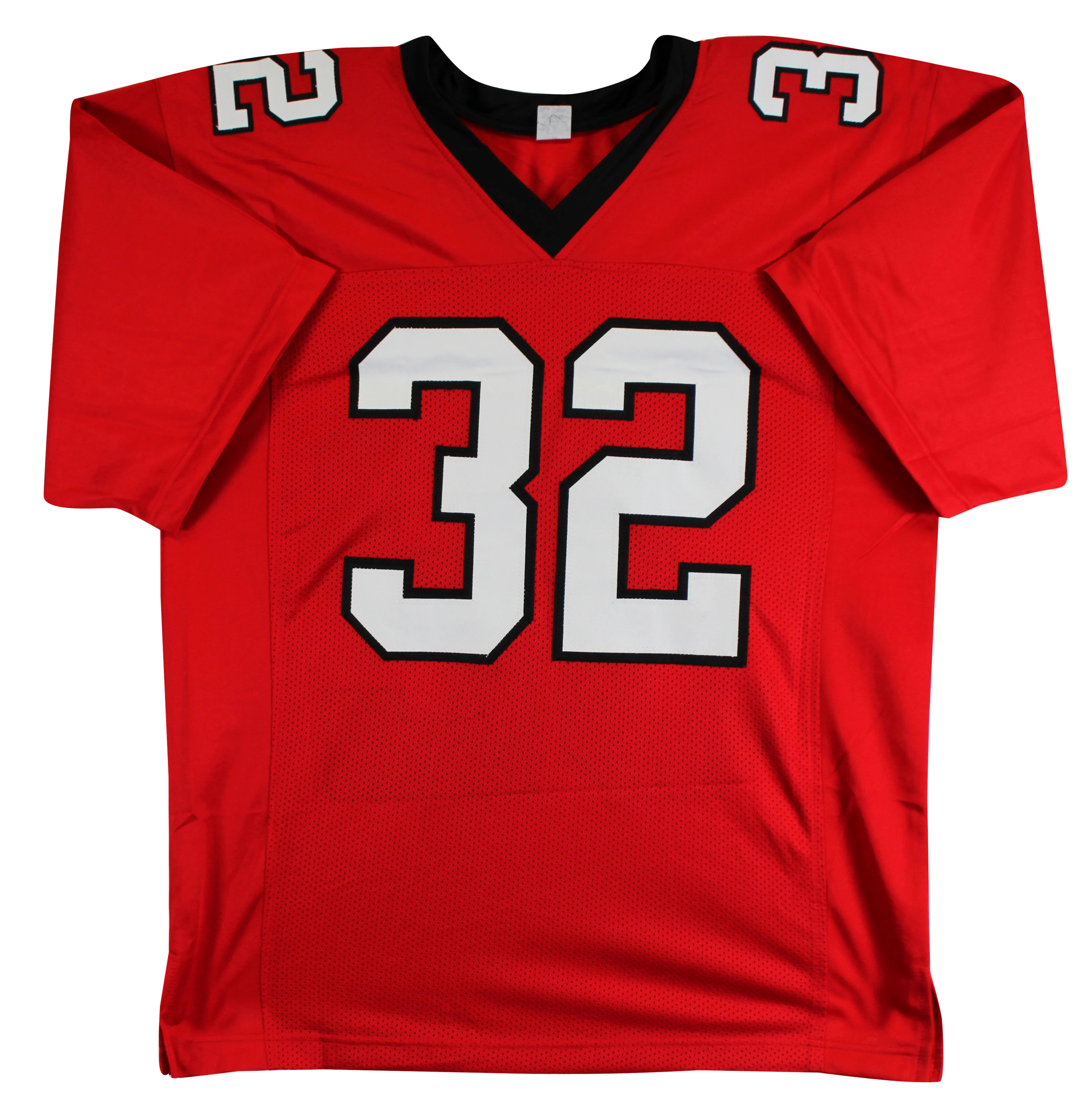 Jamal Anderson Authentic Signed Red Pro Style Jersey Autographed BAS Witnessed - Image 4