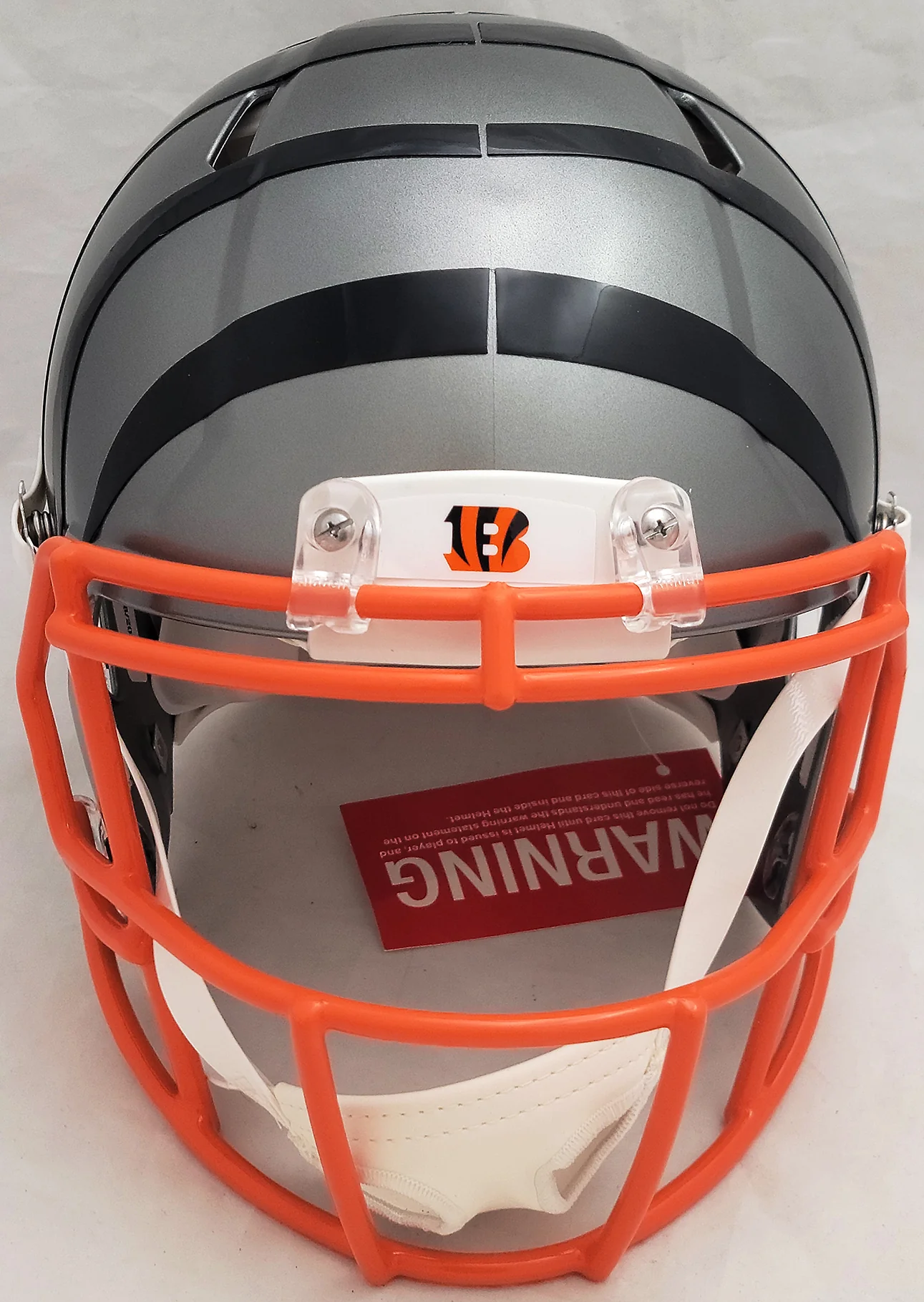 Ja'Marr Chase Autographed Cincinnati Bengals AMP Gray Full Size Authentic Speed Helmet Beckett BAS QR #WU15468 - Image 5