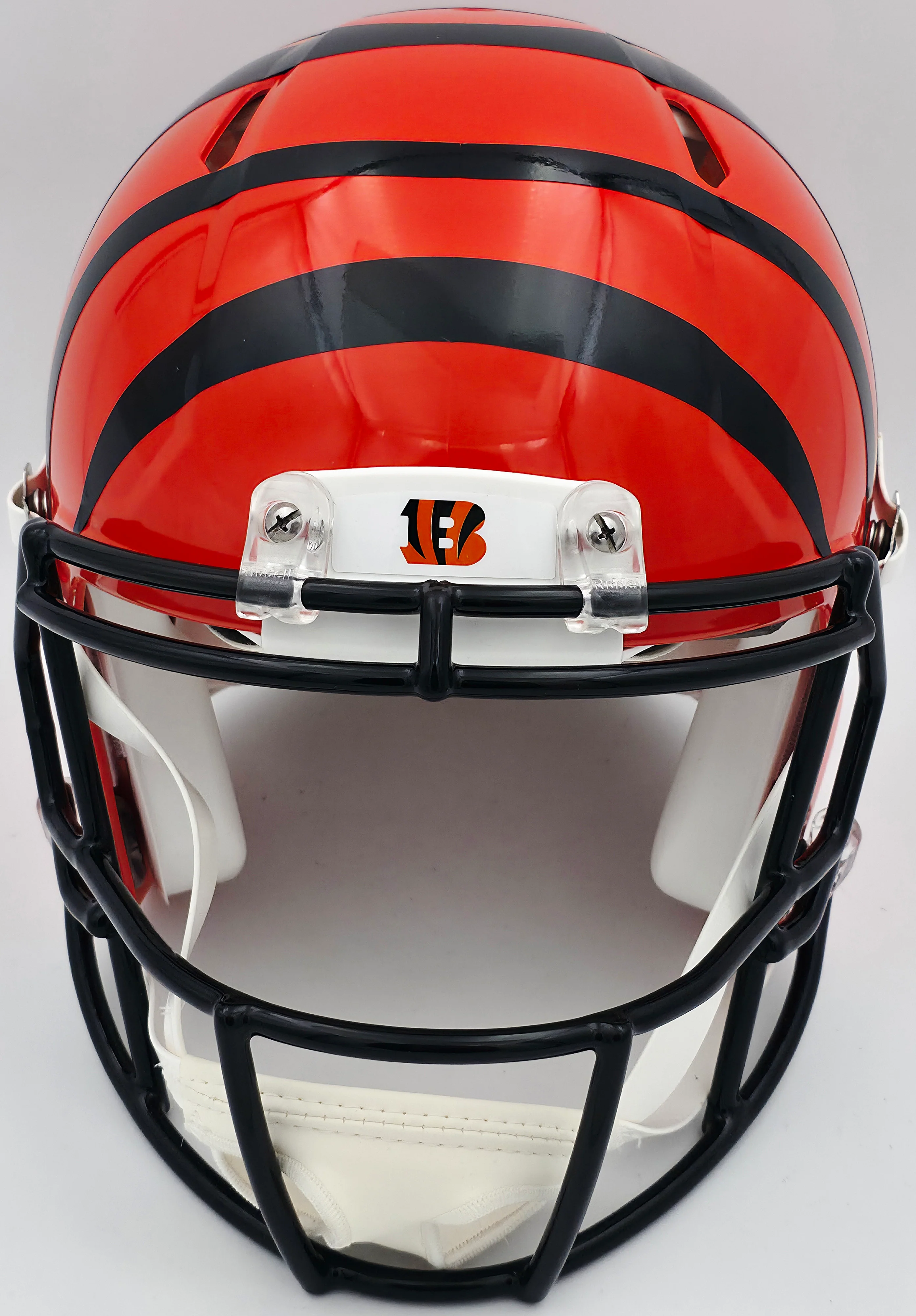 Ja'Marr Chase Autographed Cincinnati Bengals Orange Full Size Authentic Speed Helmet Beckett BAS Witness Stock #243654 - Image 3