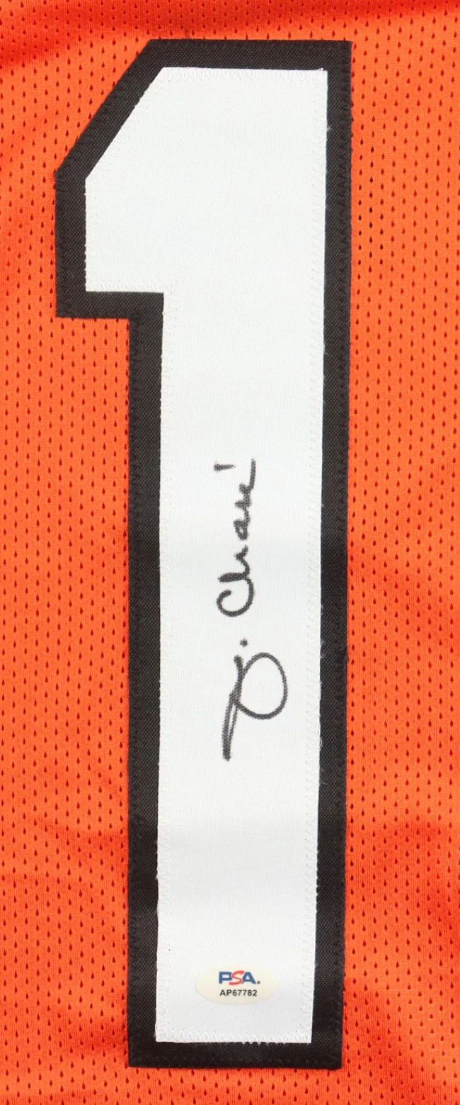 Ja'Marr Chase Cincinnati Signed Orange Pro-Cut Football Jersey PSA/DNA Hologram - Image 2