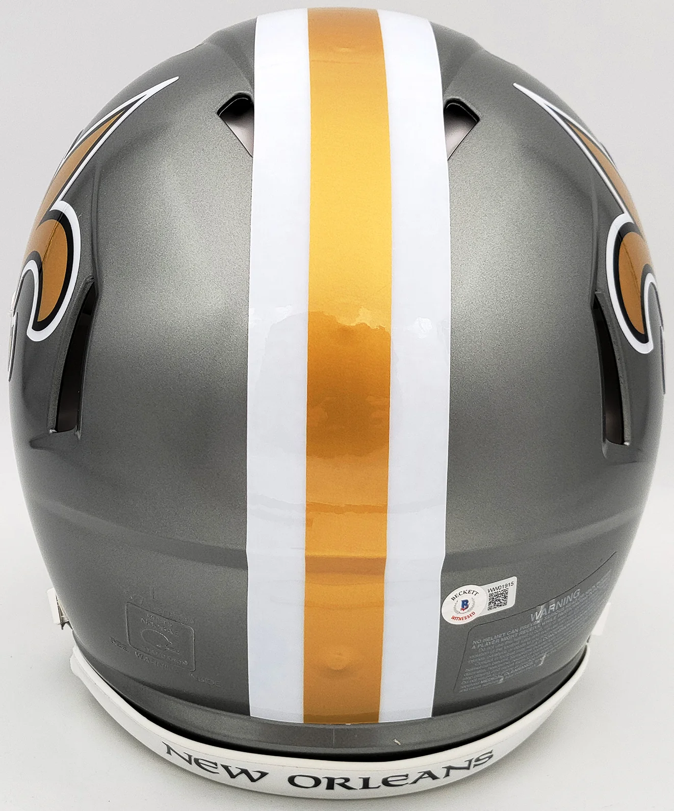 Jameis Winston Autographed New Orleans Saints Flash Gray Full Size Authentic Speed Helmet Beckett BAS QR Stock #202999 - Image 3