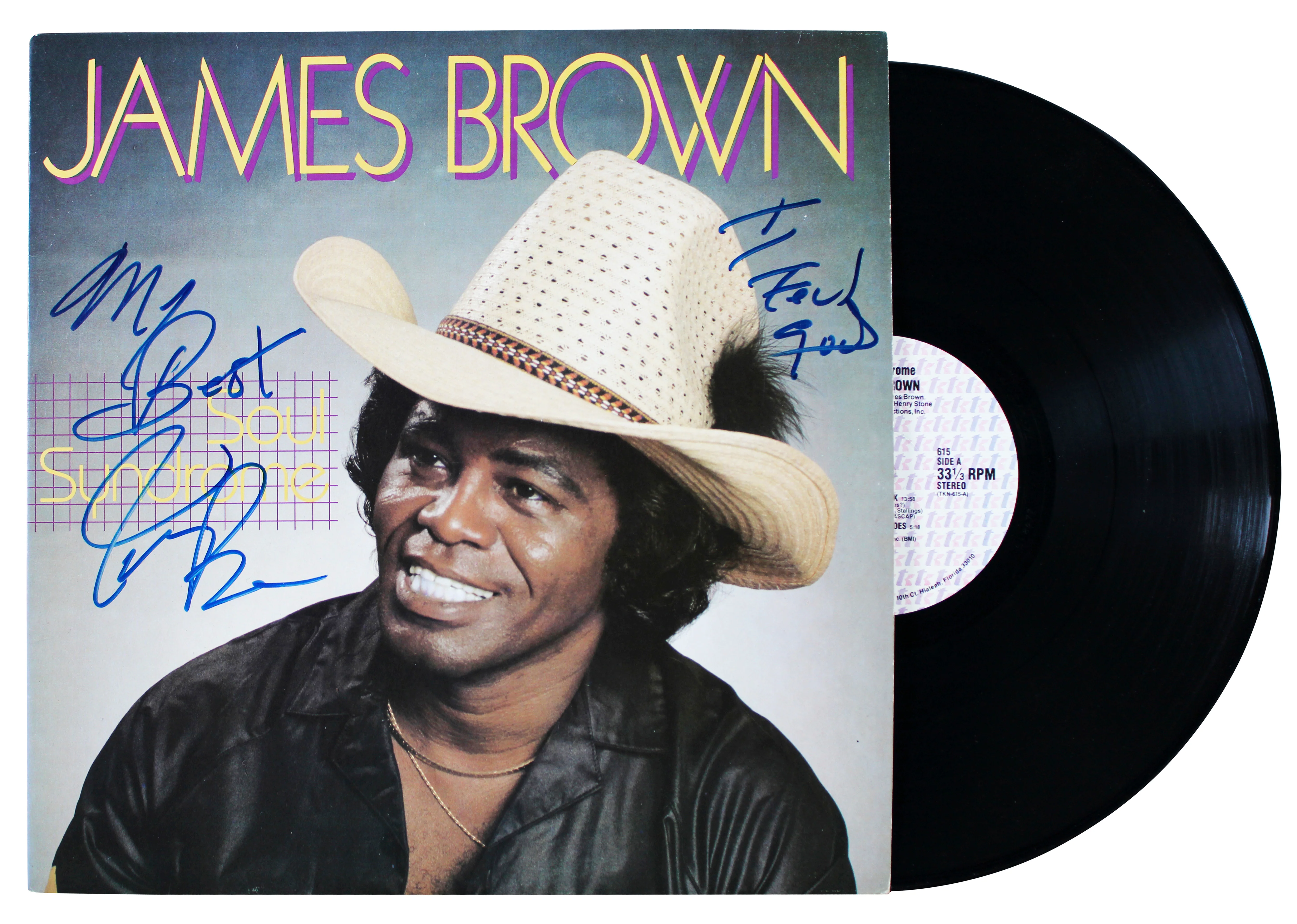 James Brown "My Best, I feel Good" Signed Soul Syndrome Album Cover BAS #AE02904 - Image 2