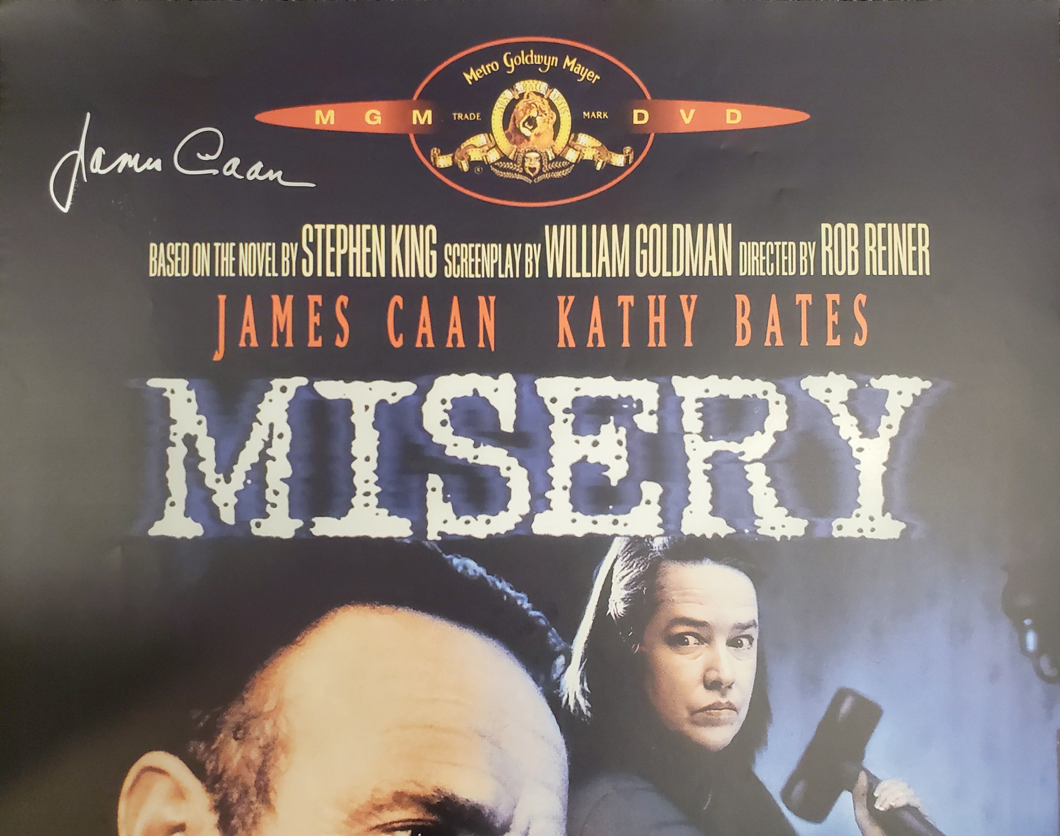 James Caan Autographed 27x39 Misery Movie Poster Beckett BAS Stock #192605 - Image 3