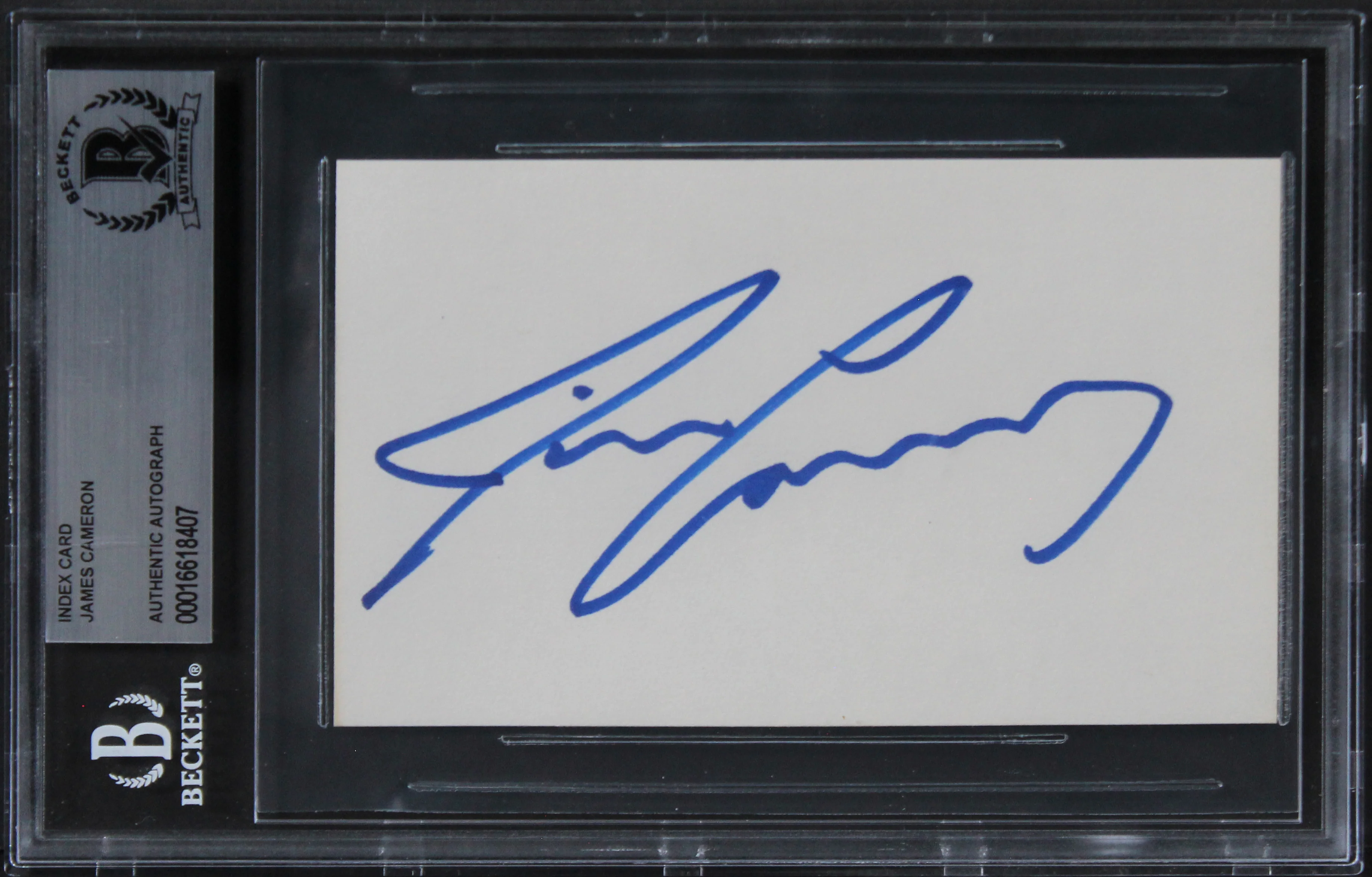James Cameron Titanic Authentic Signed 3x5 Index Card Autographed BAS Slabbed 3 - Image 2