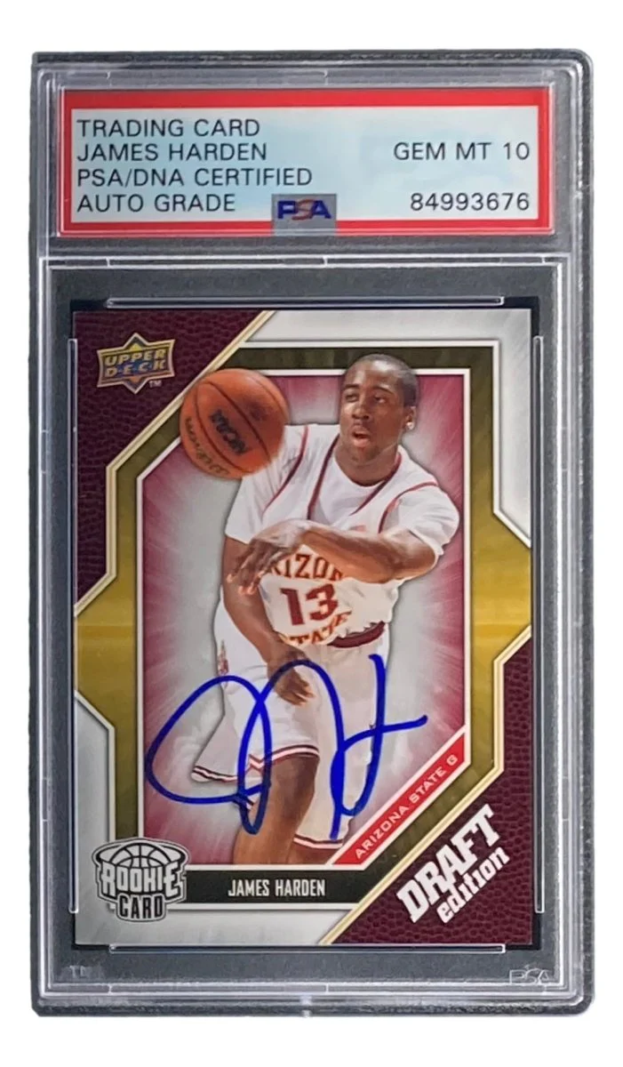 James Harden Signed Slabbed 2009 UD Draft Edition #40 Rookie Card PSA/DNA Gem MT 10 - Image 4