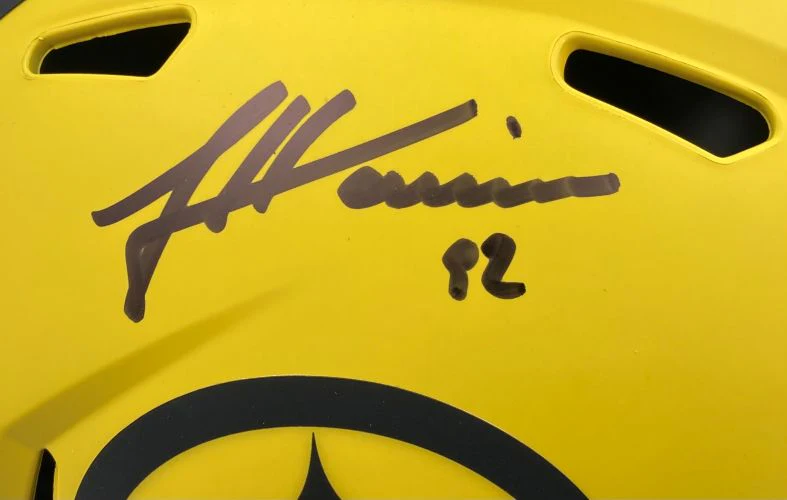 James Harrison Signed Steelers FS Rave Speed Replica Helmet BAS w/ Case - Image 2