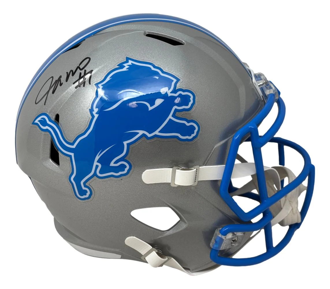 Jameson Williams Signed Detroit Lions Full Size Speed Replica Helmet BAS ITP