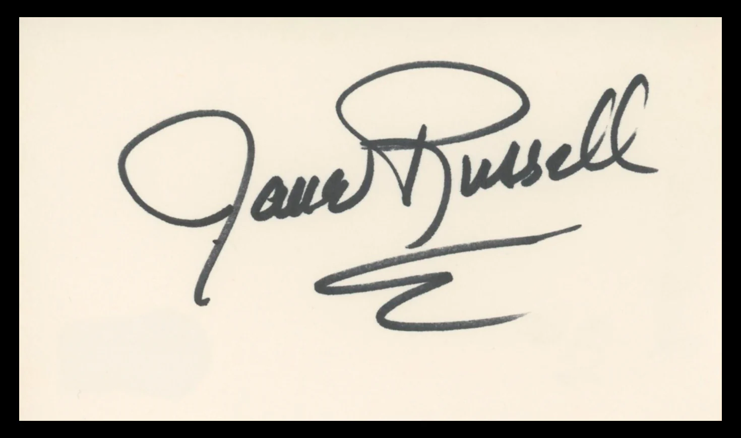 Jane Russell Gentlemen Prefer Blondes Signed 3x5 Index Card BAS #BV03147 - Image 2
