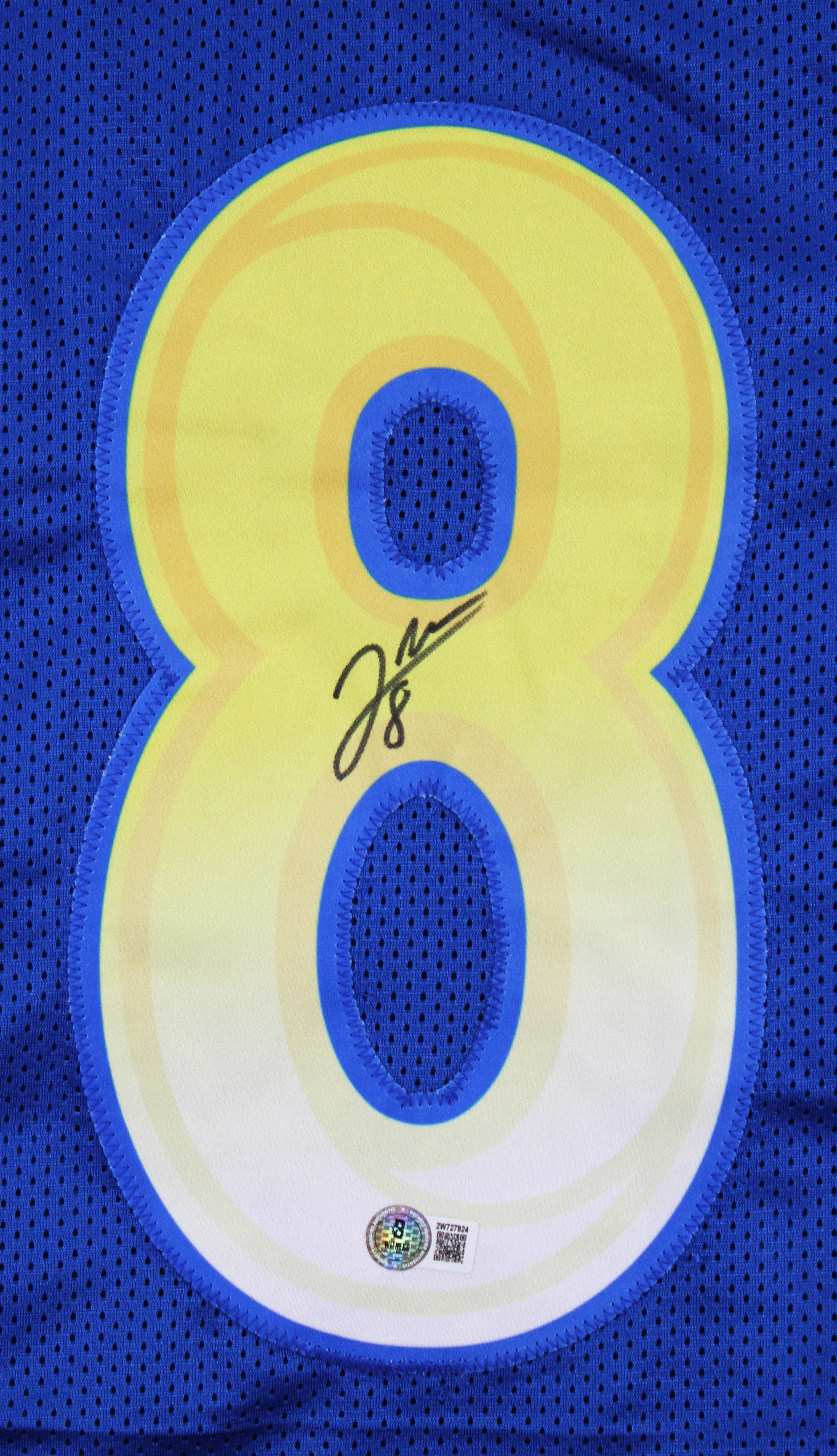 Jared Verse Authentic Signed Blue Pro Style Framed Jersey BAS Witnessed 2 - Image 3