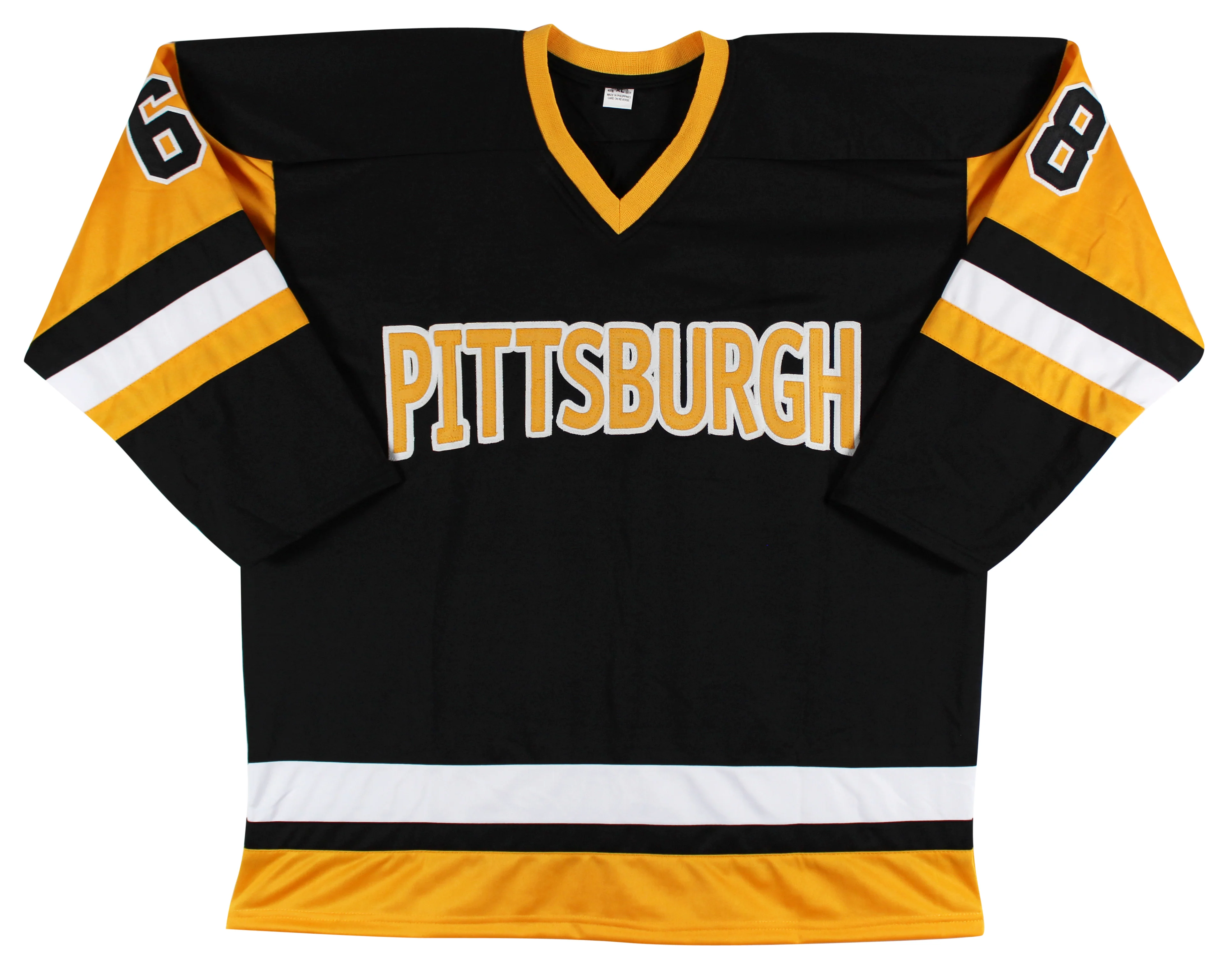 Jaromir Jagr Authentic Signed Black Pro Style Jersey w Yellow #s BAS 2 - Image 4
