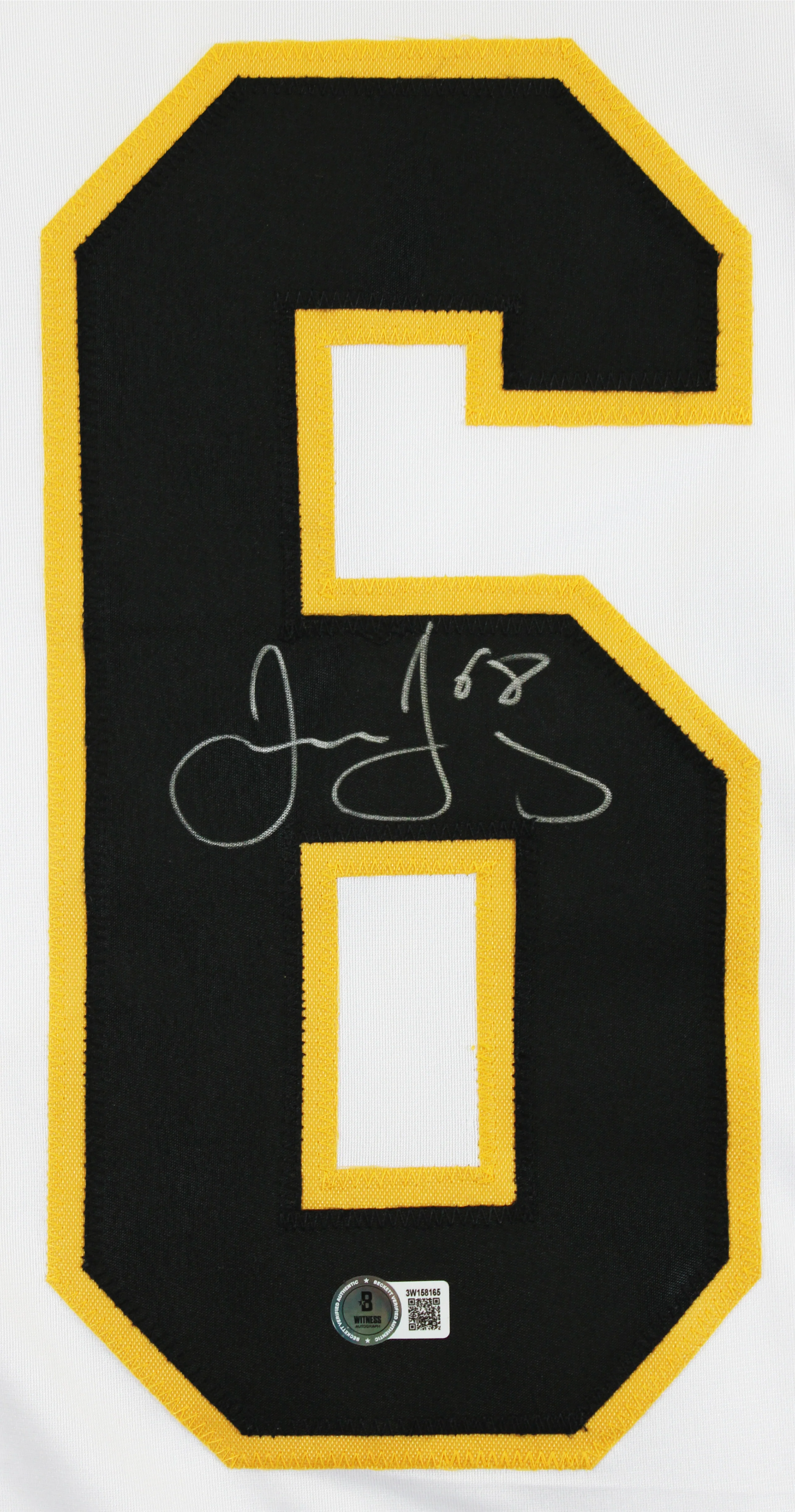 Jaromir Jagr Authentic Signed White Pro Style Jersey Autographed BAS Witnessed - Image 3