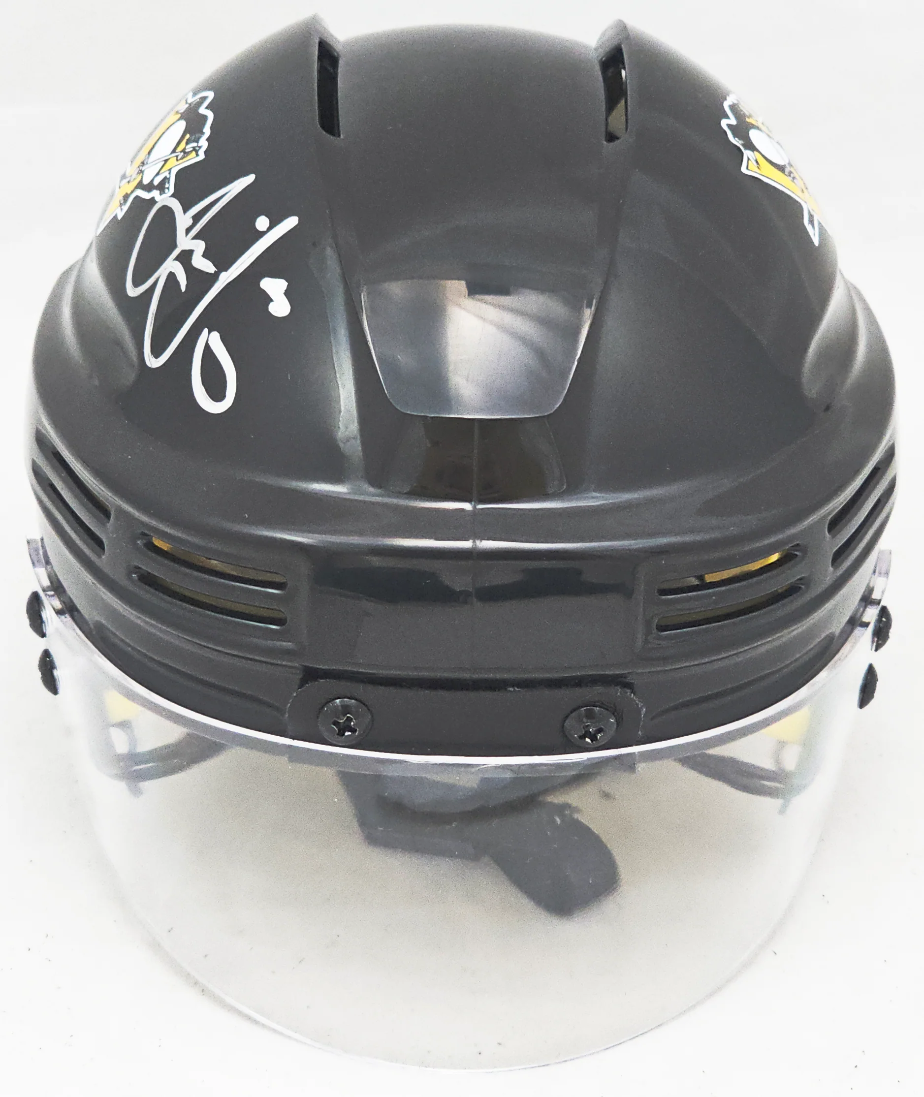 Jaromir Jagr Autographed Pittsburgh Penguins Black Mini Helmet Beckett BAS Witness Stock #219045 - Image 3