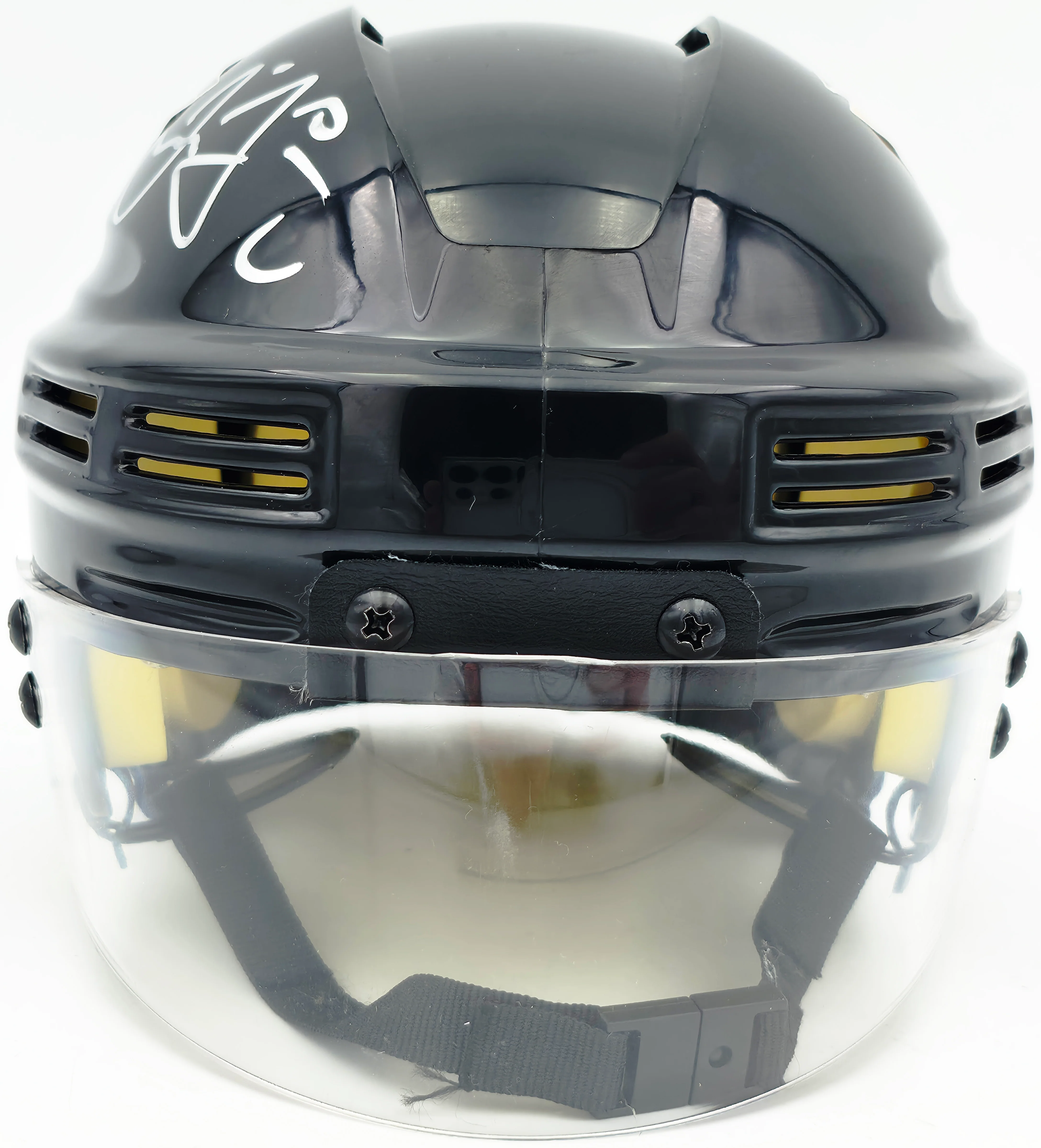 Jaromir Jagr Autographed Pittsburgh Penguins Black Mini Helmet JSA Witness Stock #262095 - Image 4