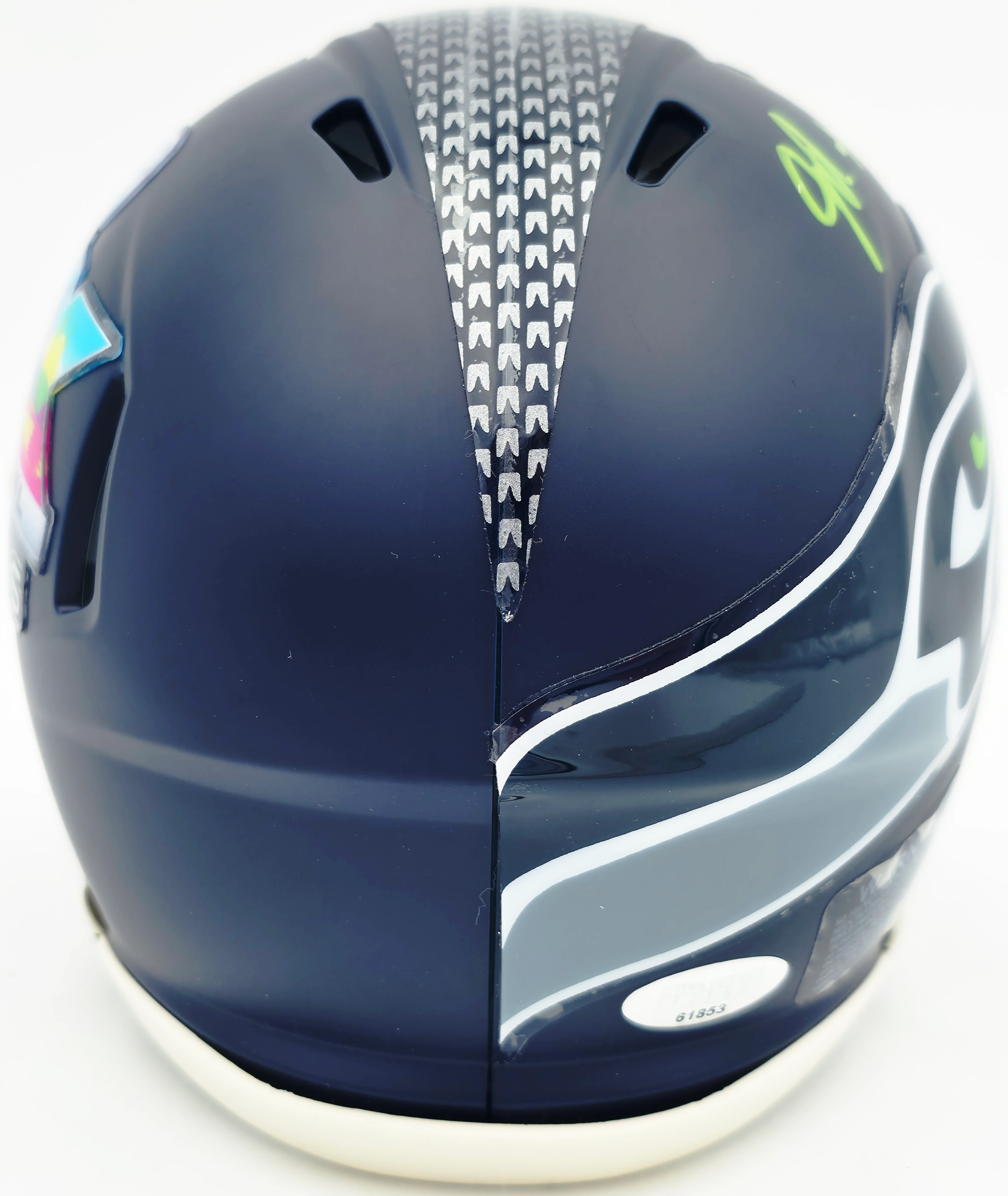 Jarran Reed Autographed Seattle Seahawks Blue Super Bowl LX Champions Logo Speed Mini Helmet MCS Holo Stock #262433 - Image 5