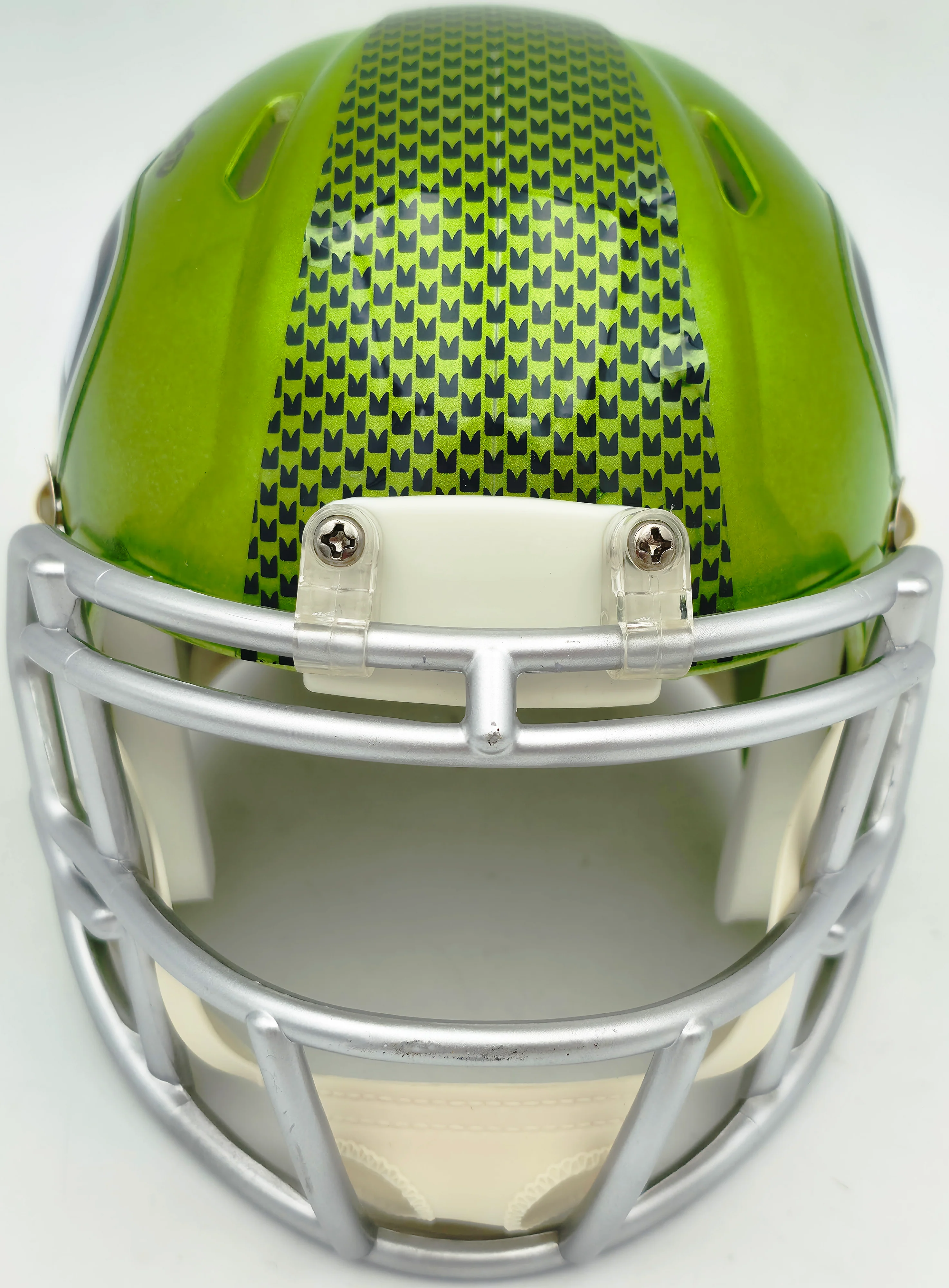 Jarran Reed Autographed Seattle Seahawks Flash Green Speed Mini Helmet MCS Holo Stock #262434 - Image 3