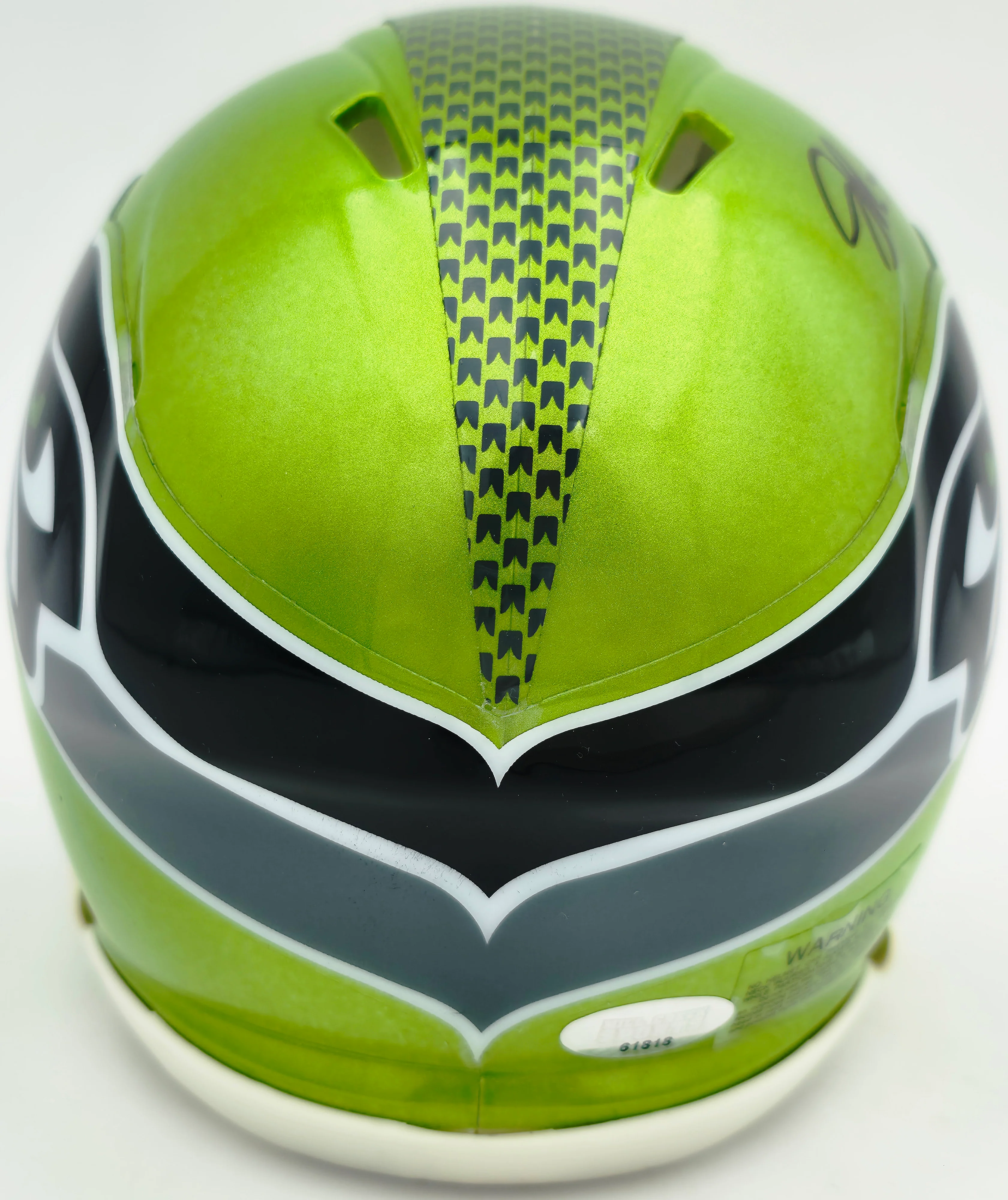 Jarran Reed Autographed Seattle Seahawks Flash Green Speed Mini Helmet MCS Holo Stock #262434 - Image 4