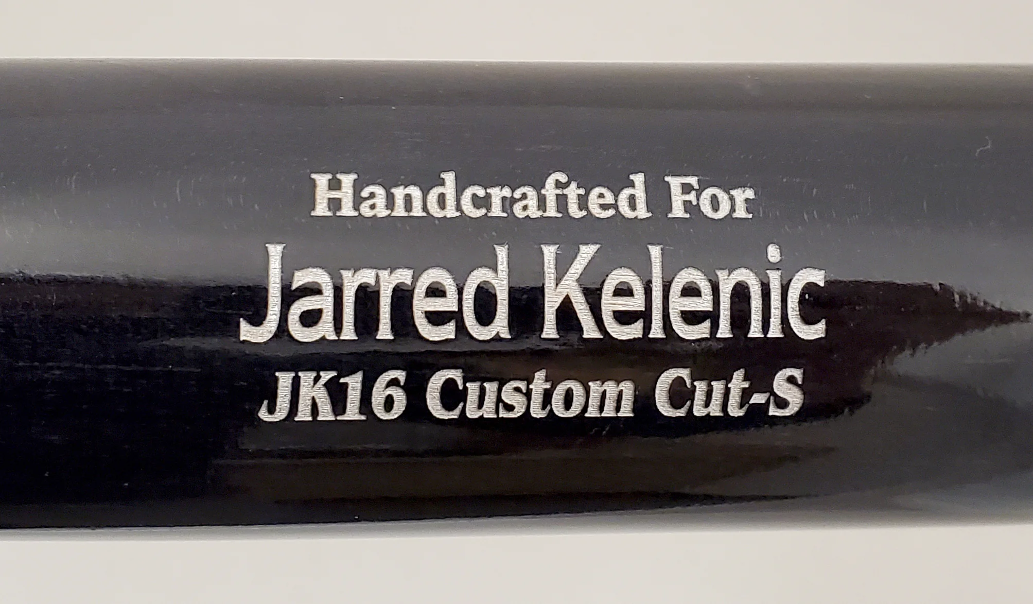 Jarred Kelenic Autographed Black Marucci Game Model Bat Atlanta Braves Beckett BAS Stock #191544 - Image 4