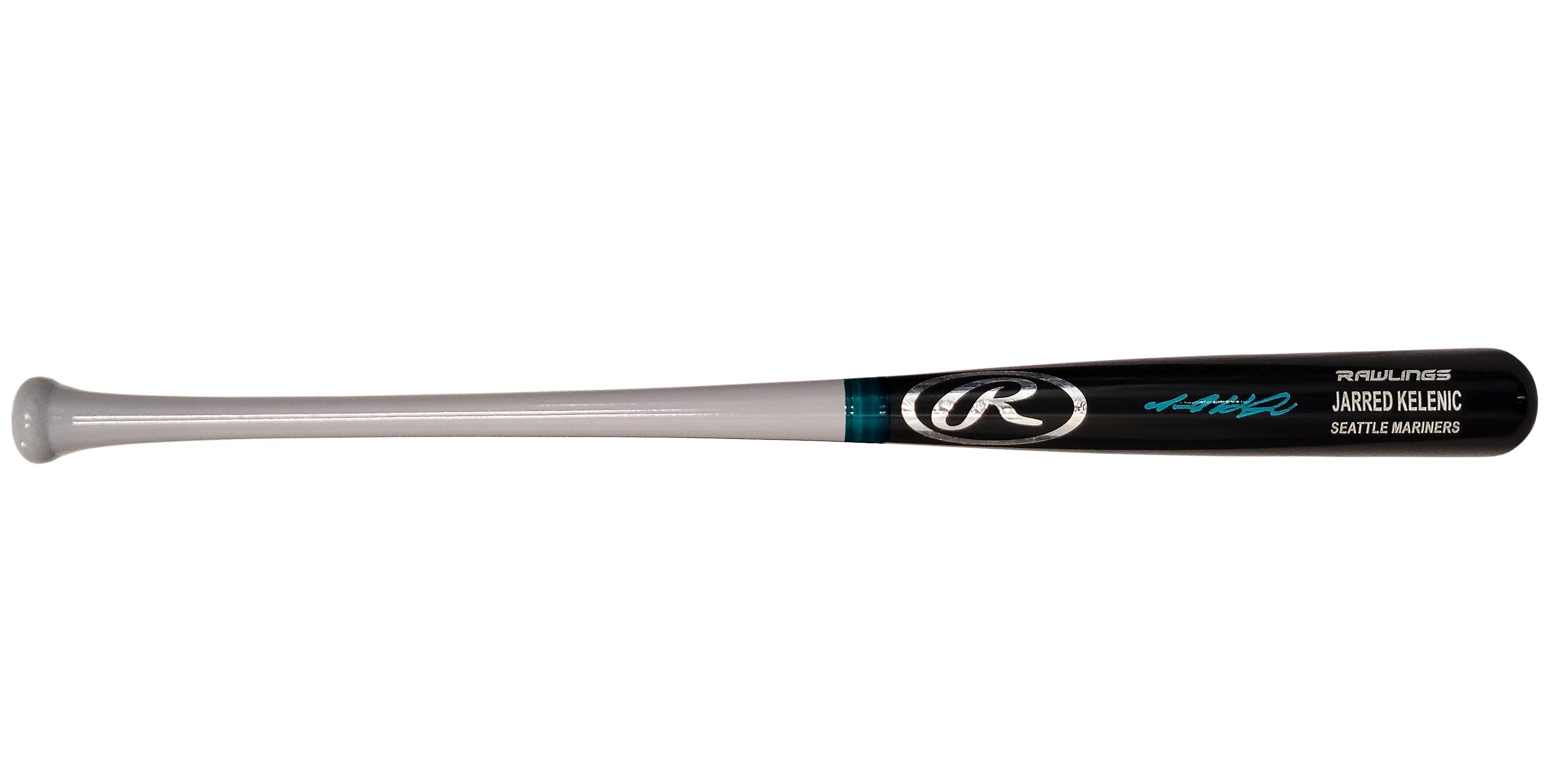 Jarred Kelenic Autographed Dark Gray Rawlings Game Model Bat Seattle Mariners Beckett BAS QR Stock #203537 - Image 3