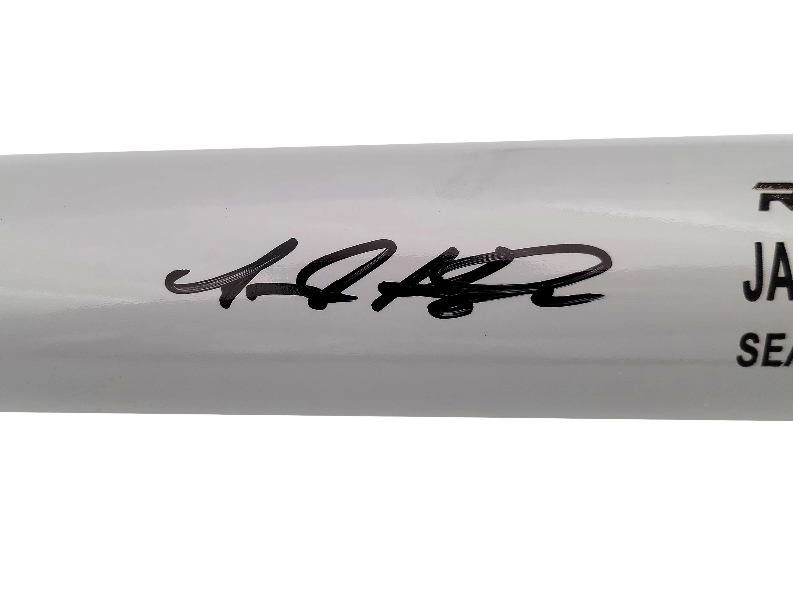 Jarred Kelenic Autographed Gray Rawlings Game Model Bat Seattle Mariners Beckett BAS QR Stock #203538 - Image 4