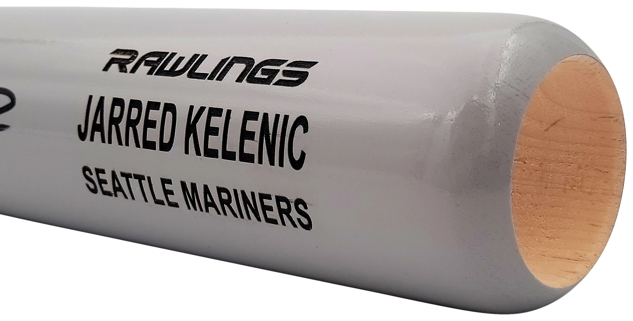 Jarred Kelenic Autographed Gray Rawlings Game Model Bat Seattle Mariners Beckett BAS QR Stock #203538 - Image 5