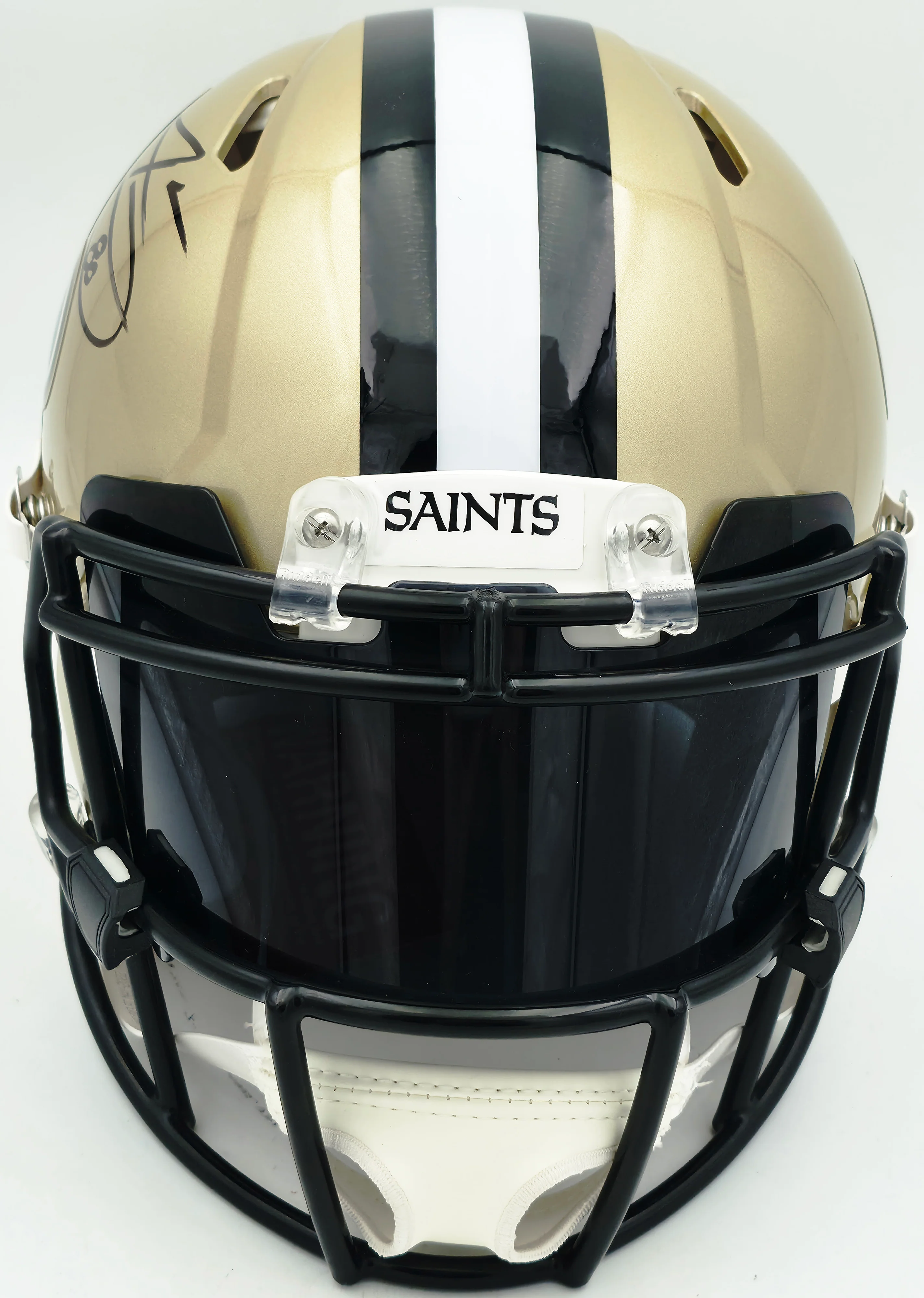 Jarvis Landry Autographed New Orleans Saints Gold Full Size Speed Authentic Helmet Beckett BAS Witness #WW59972 - Image 3