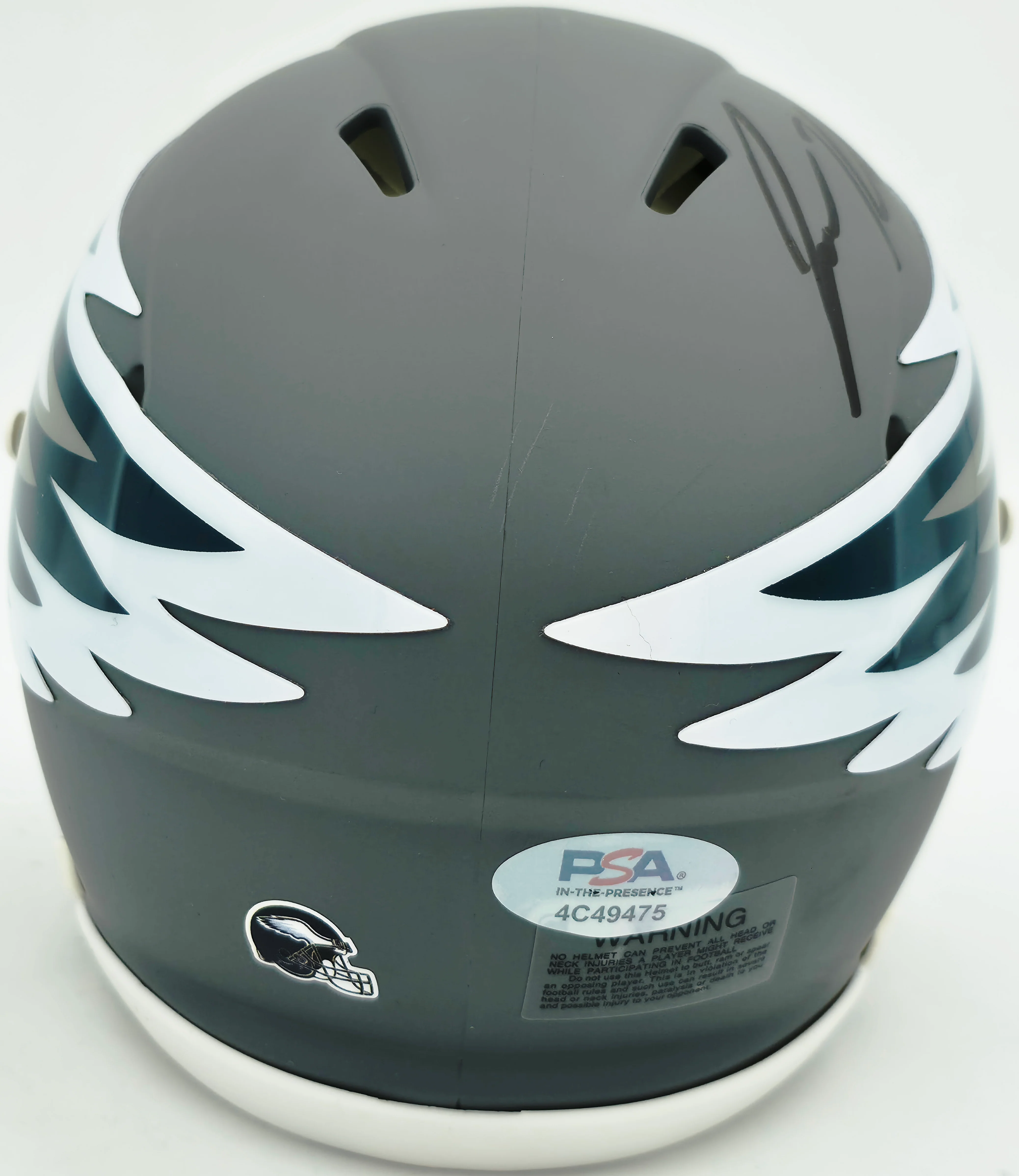 Jason Kelce Autographed Philadelphia Eagles AMP Gray Speed Mini Helmet PSA/DNA ITP Stock #262335 - Image 5