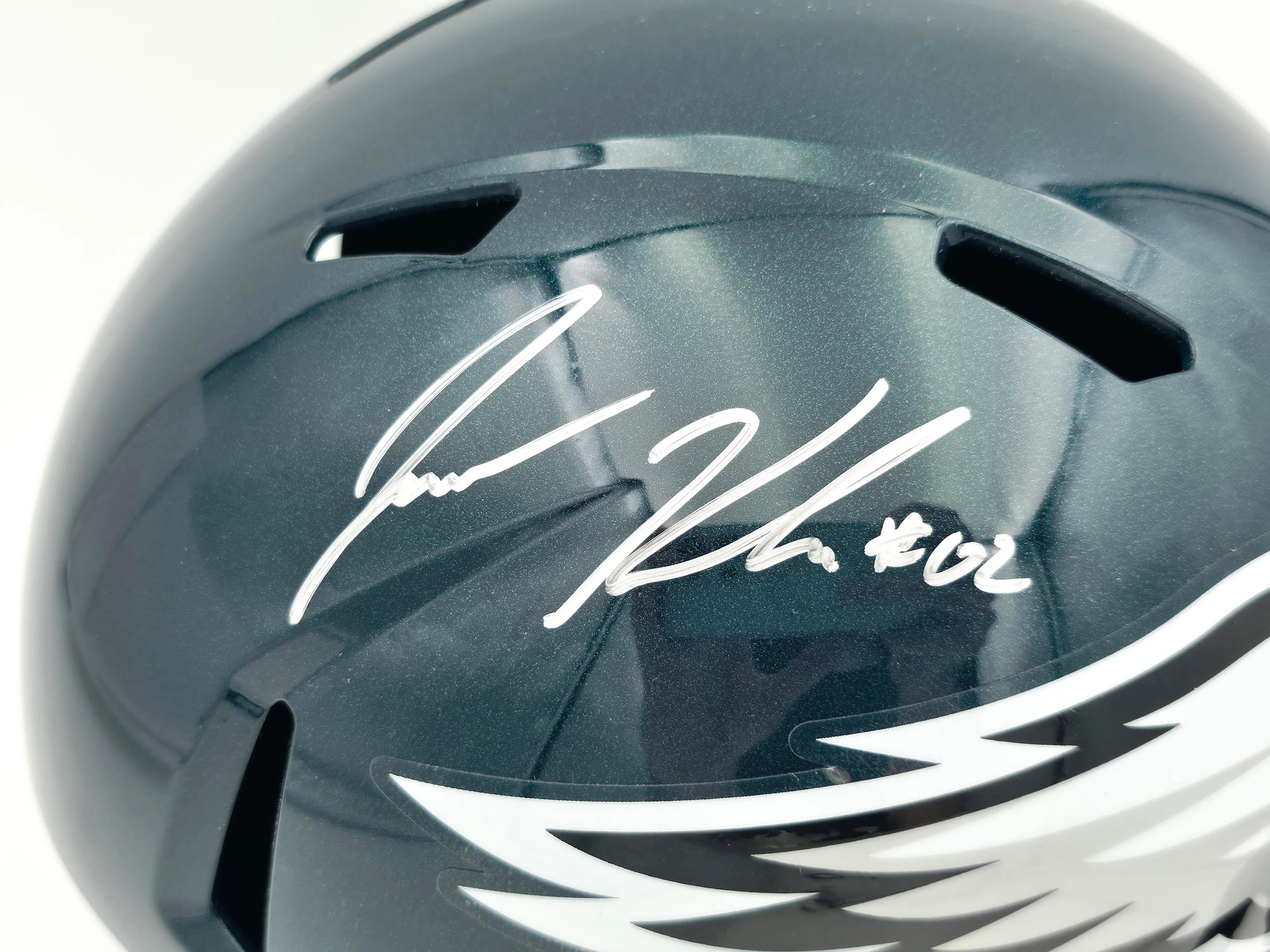 Jason Kelce Autographed Philadelphia Eagles Green Full Size Speed Replica Helmet PSA/DNA ITP Stock #262326 - Image 2