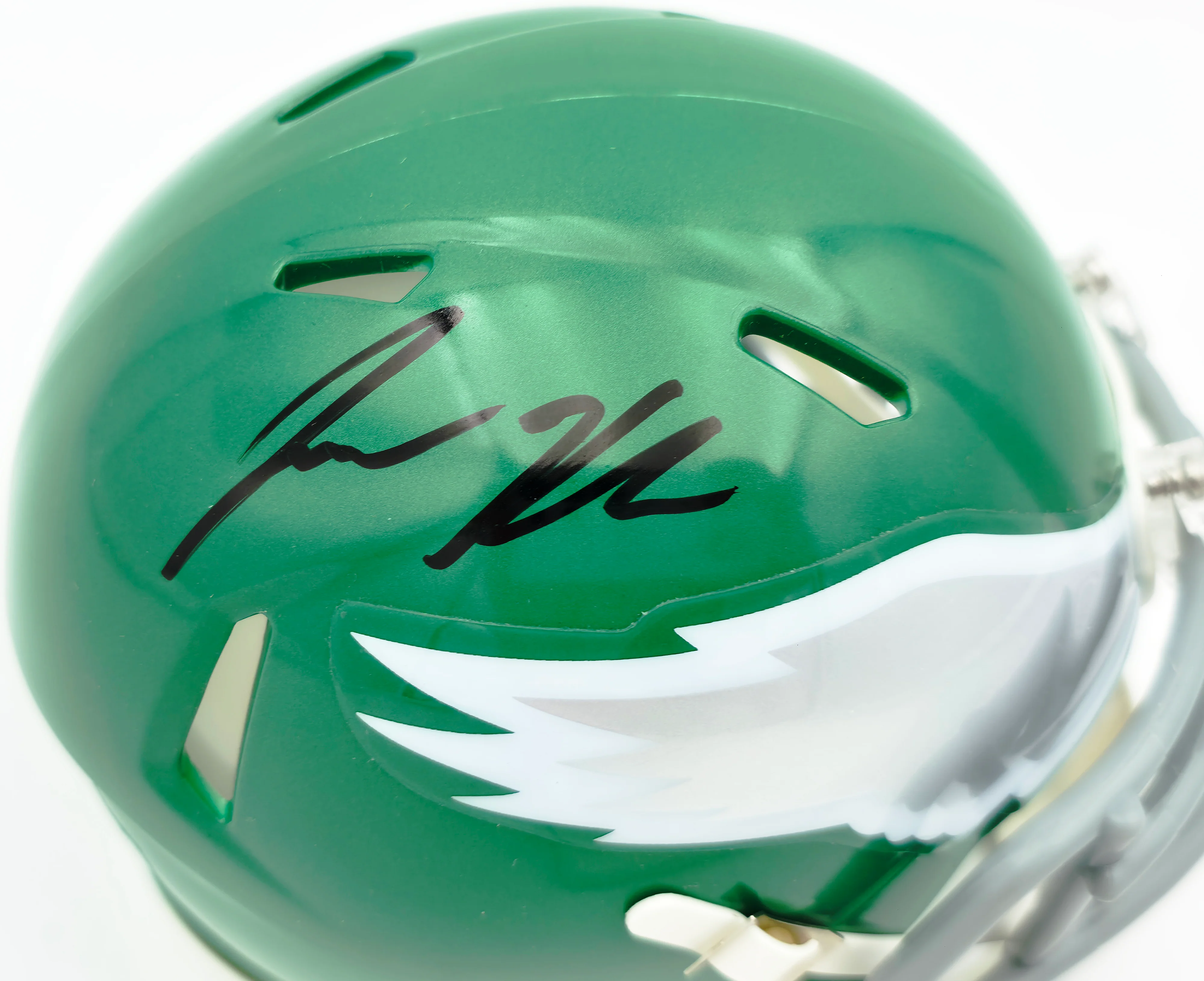 Jason Kelce Autographed Philadelphia Eagles Kelly Green 2023 Alternate Speed Mini Helmet PSA/DNA ITP Stock #262333 - Image 2