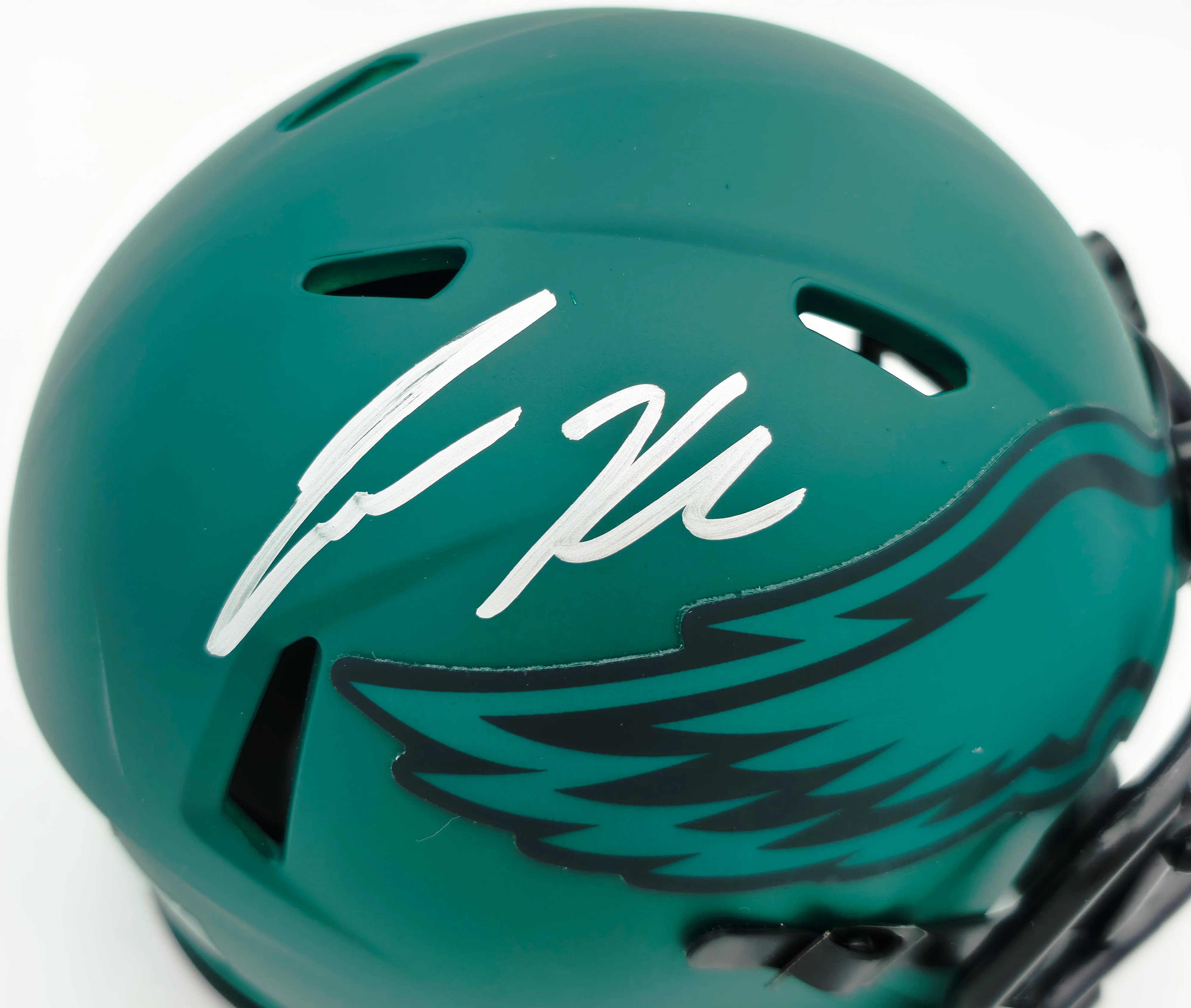 Jason Kelce Autographed Philadelphia Eagles Rave Green Speed Mini Helmet PSA/DNA ITP Stock #262331 - Image 2