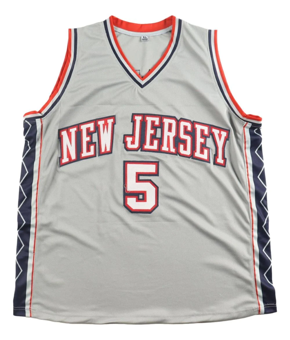 Jason Kidd New Jersey Signed Gray Basketball Jersey BAS - Image 3