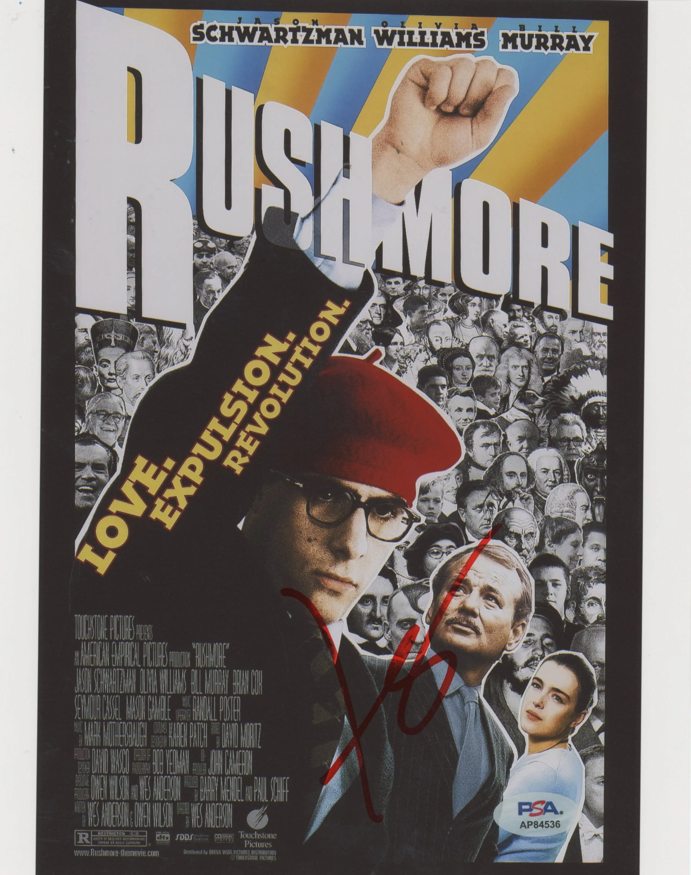 Jason Schwartzman Rushmore Authentic Signed 8x10 Vertical Photo PSA/DNA #AP84536