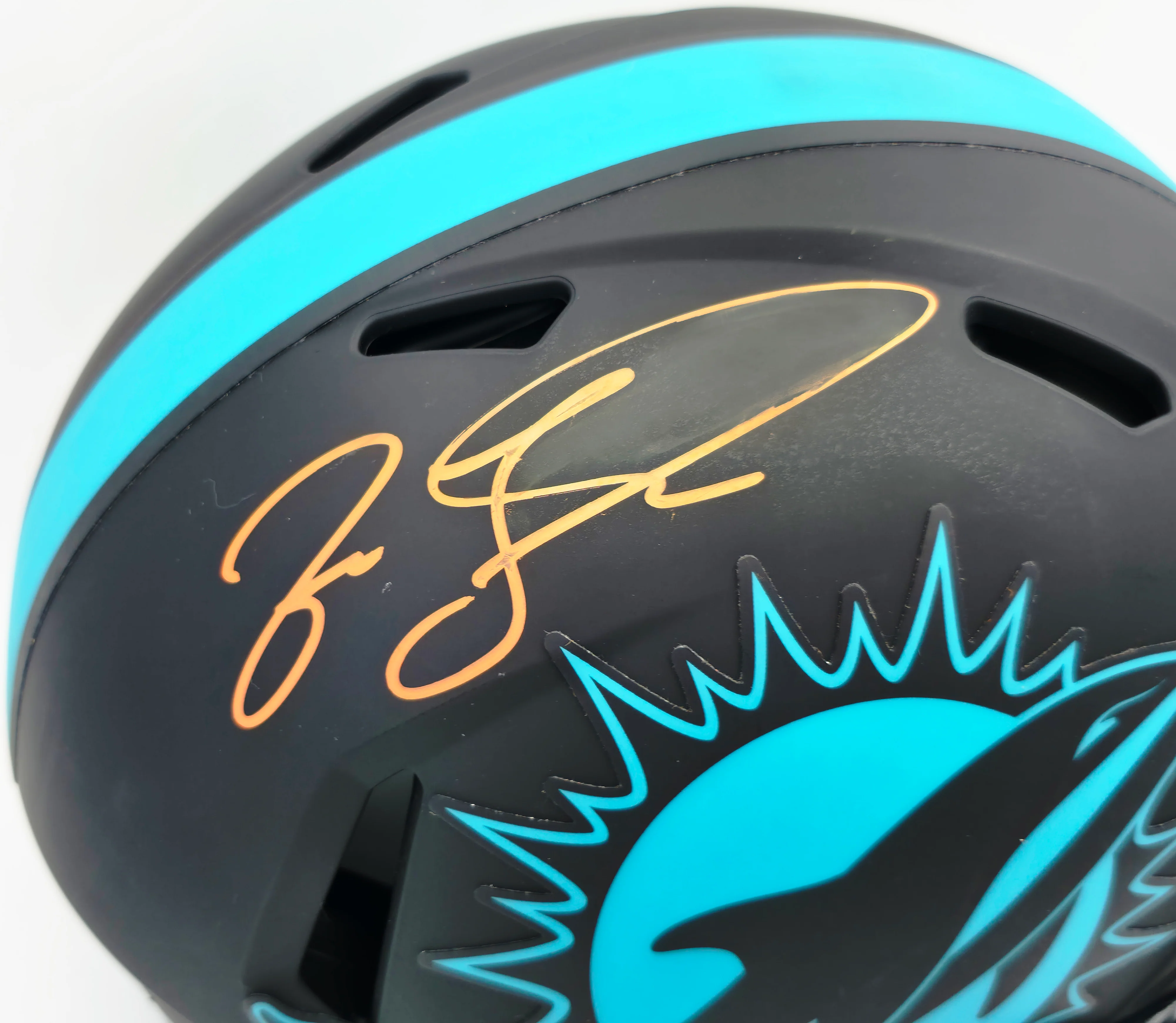 Jason Taylor Autographed Miami Dolphins Eclipse Black Full Size Speed Authentic Helmet JSA #WIT176018 - Image 2